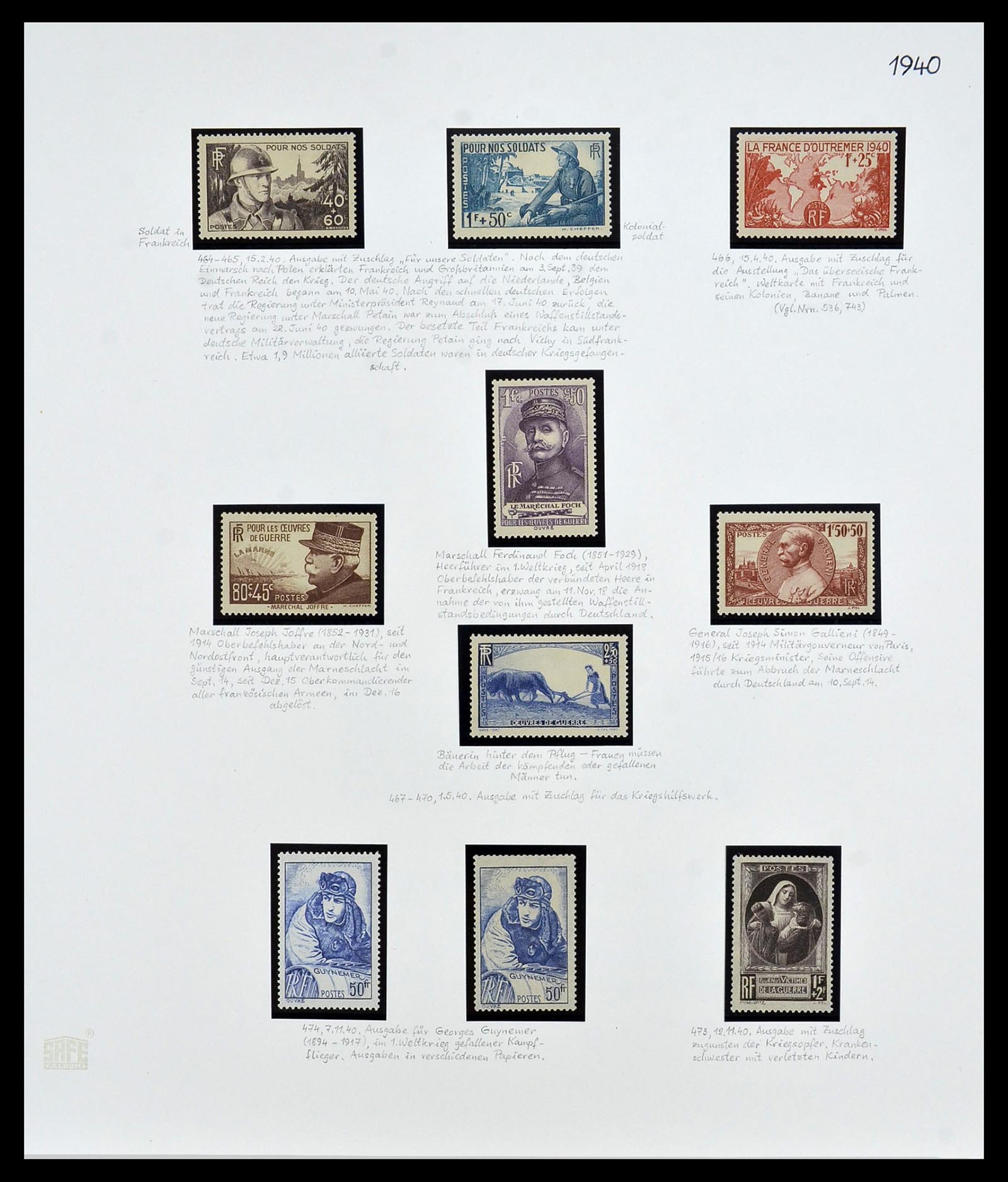 34235 019 - Postzegelverzameling 34235 Frankrijk 1930-2000.