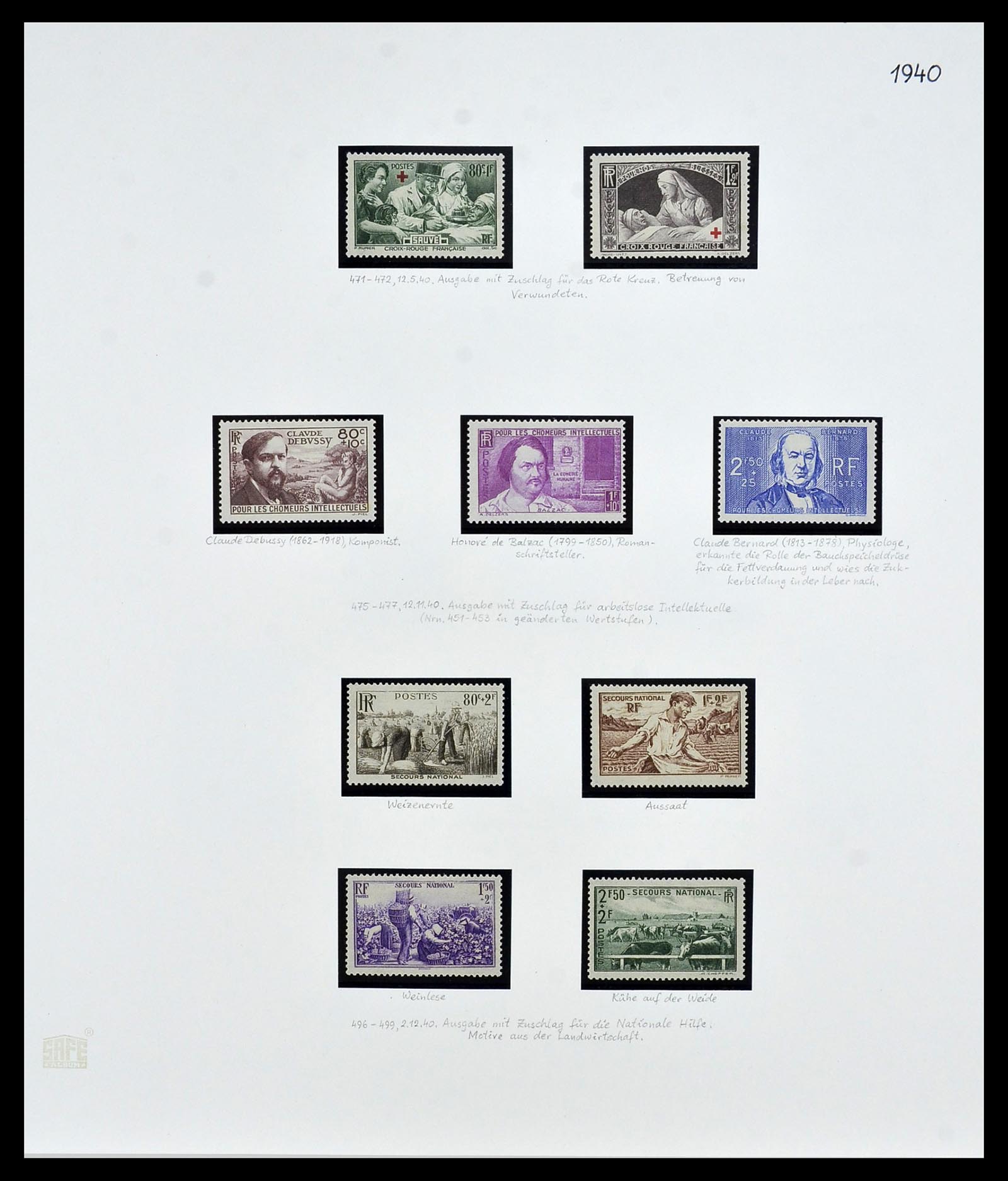 34235 020 - Postzegelverzameling 34235 Frankrijk 1930-2000.