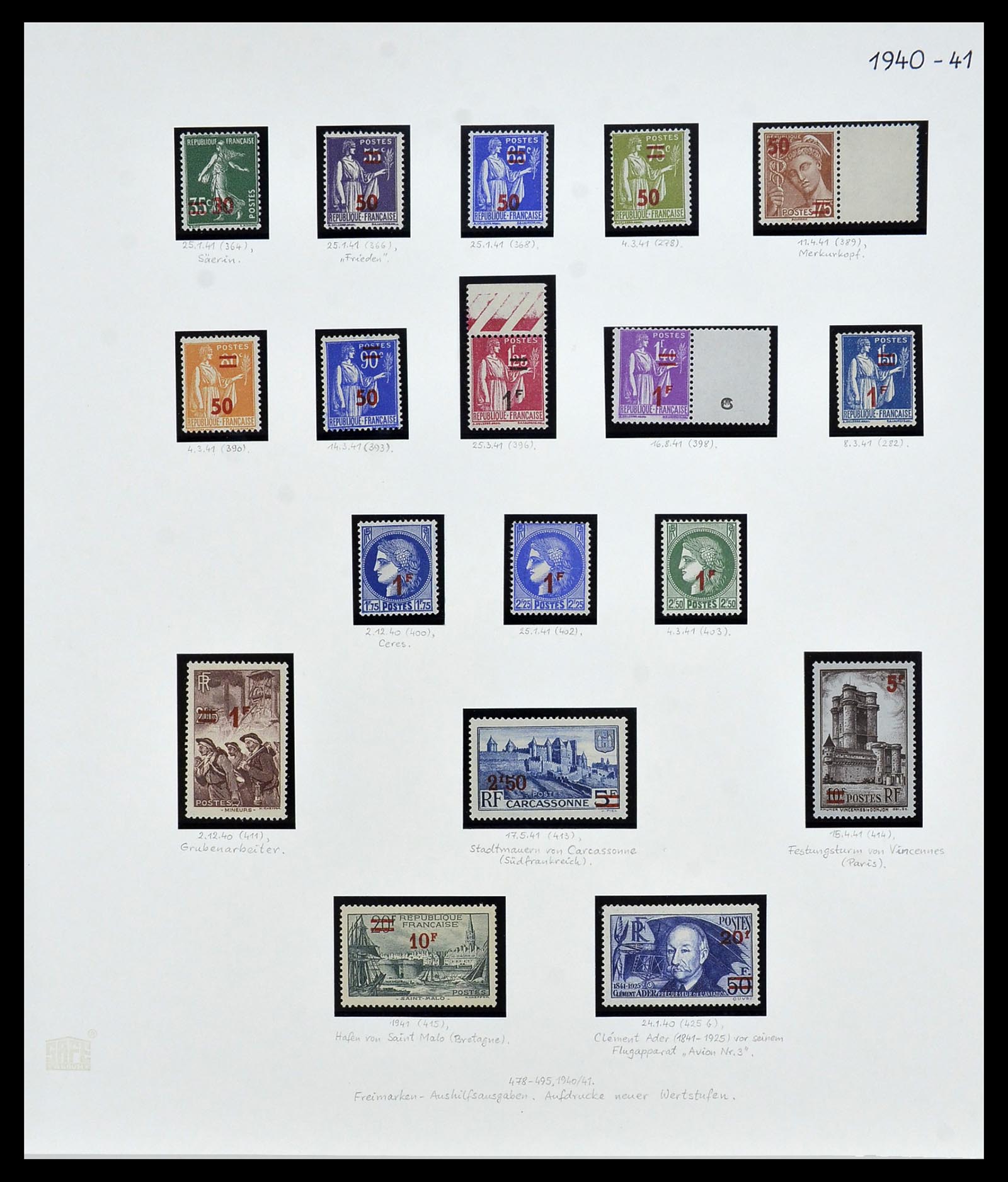 34235 021 - Postzegelverzameling 34235 Frankrijk 1930-2000.