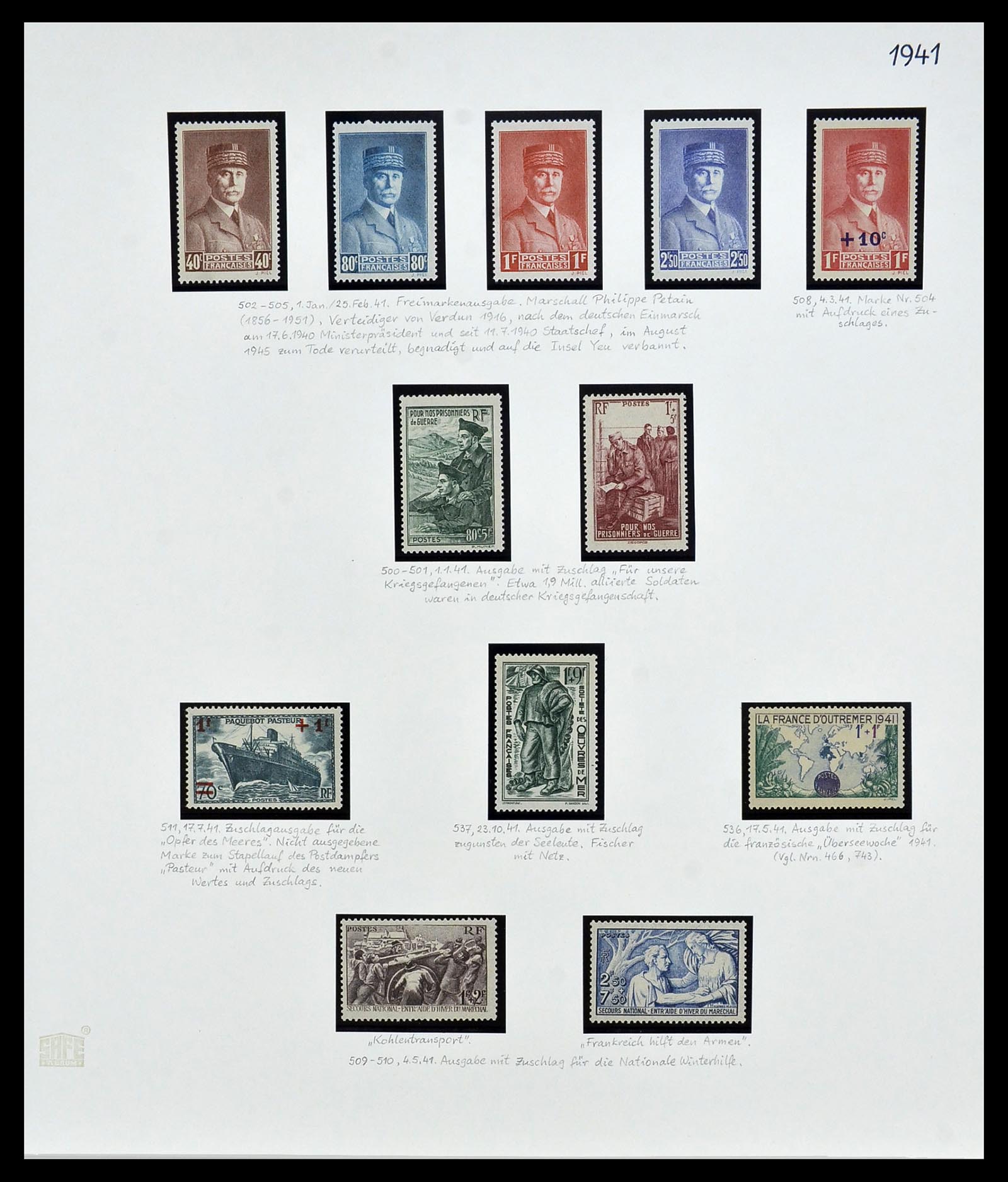 34235 022 - Postzegelverzameling 34235 Frankrijk 1930-2000.