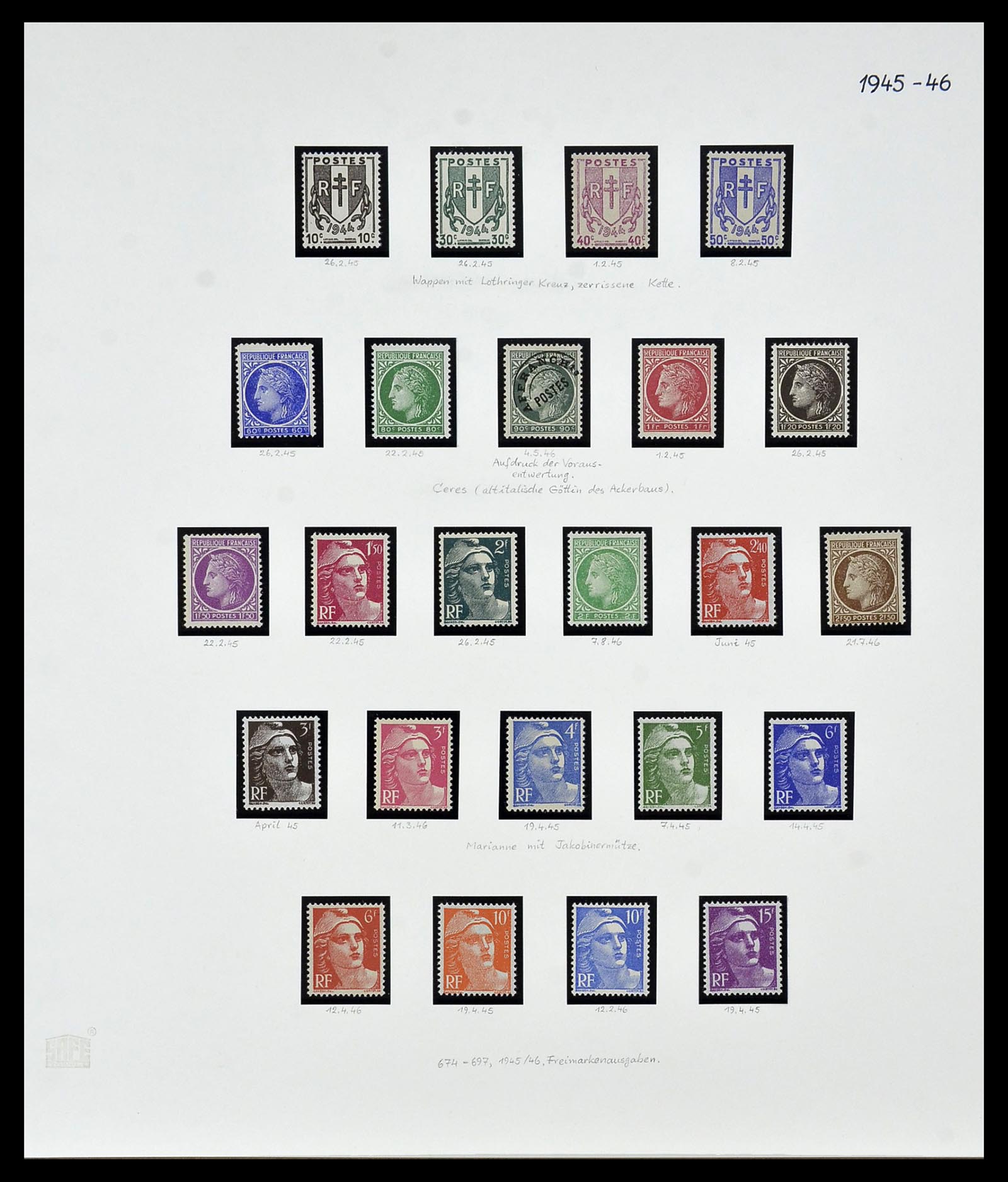 34235 039 - Postzegelverzameling 34235 Frankrijk 1930-2000.