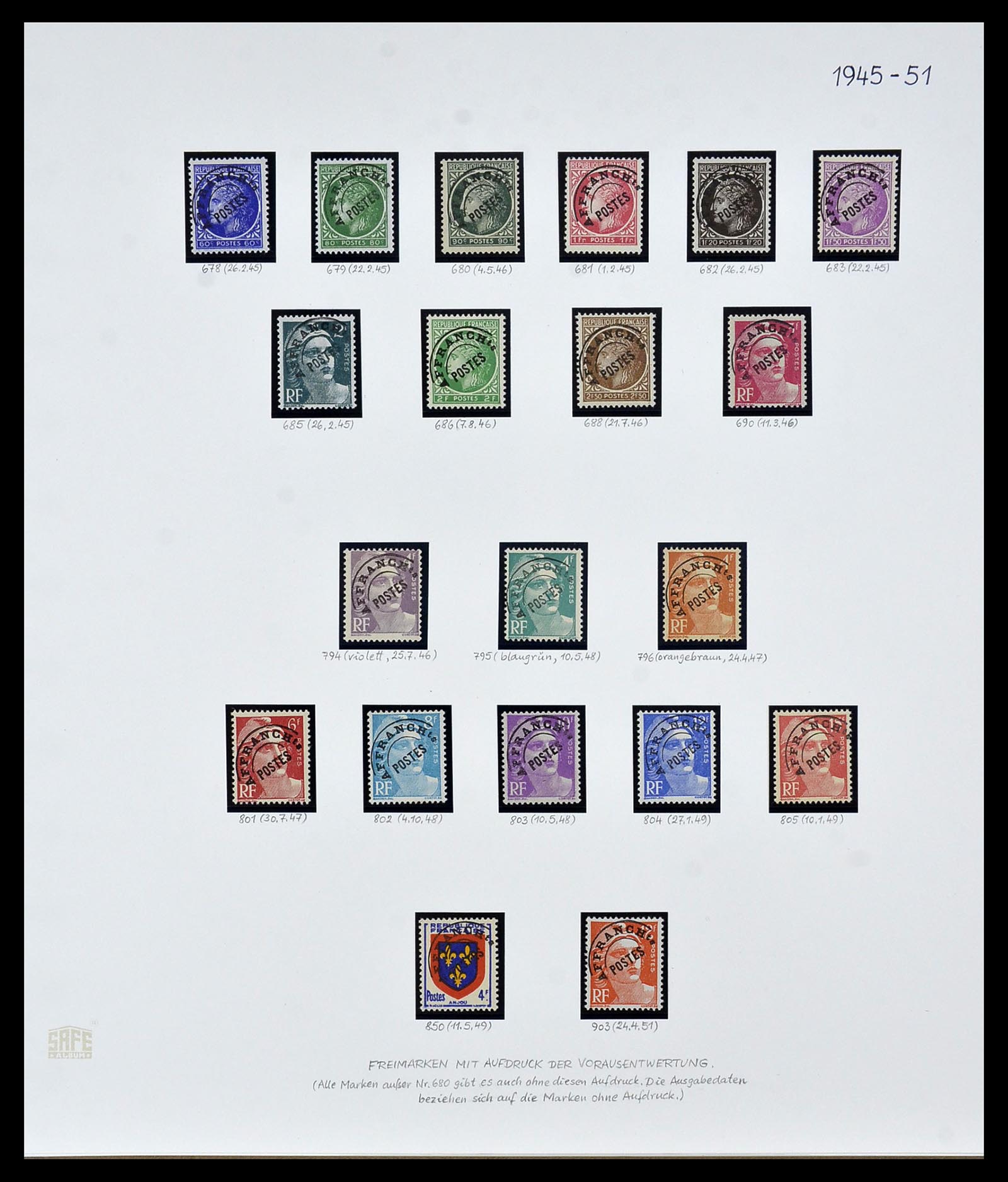 34235 040 - Postzegelverzameling 34235 Frankrijk 1930-2000.