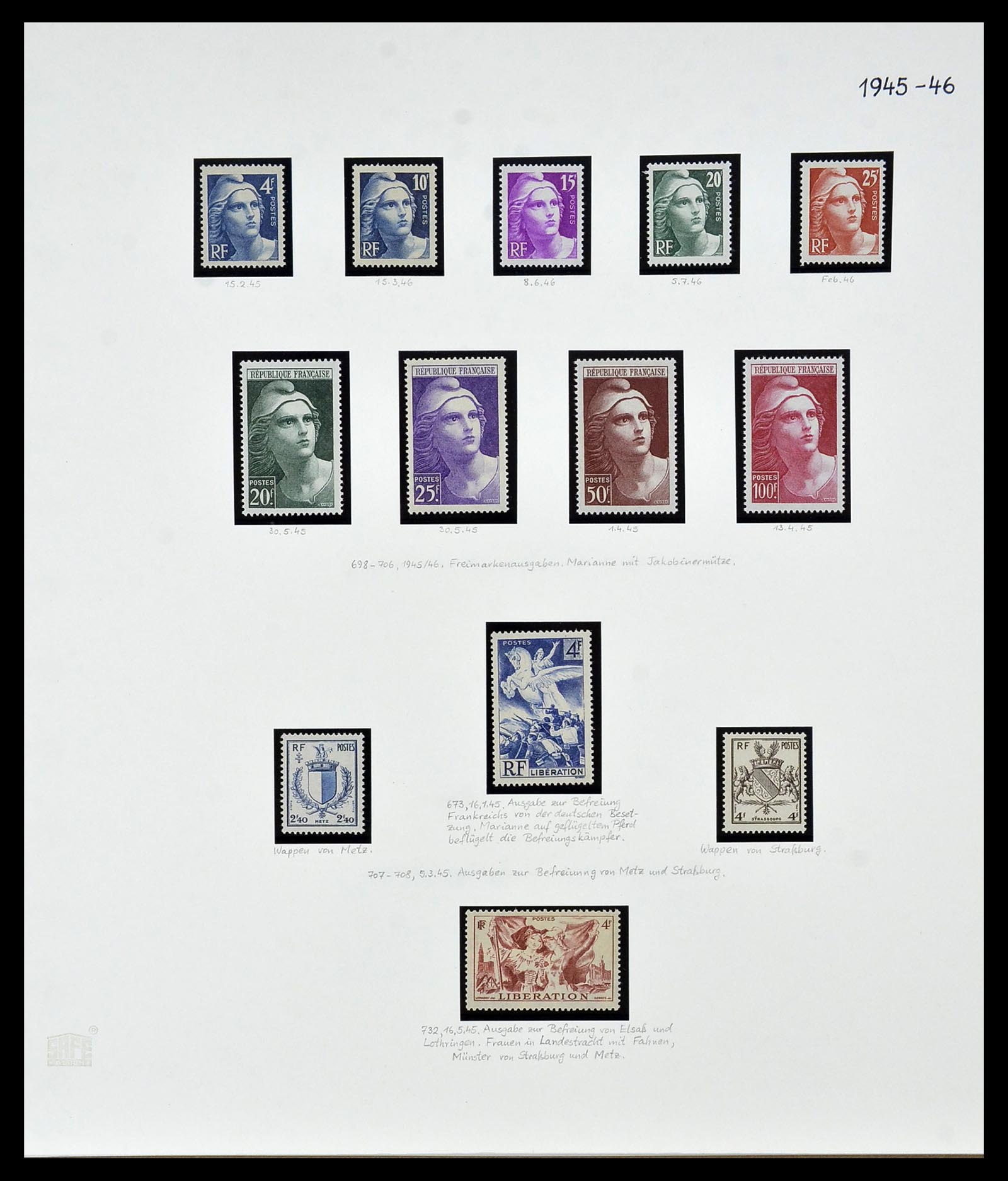 34235 041 - Postzegelverzameling 34235 Frankrijk 1930-2000.
