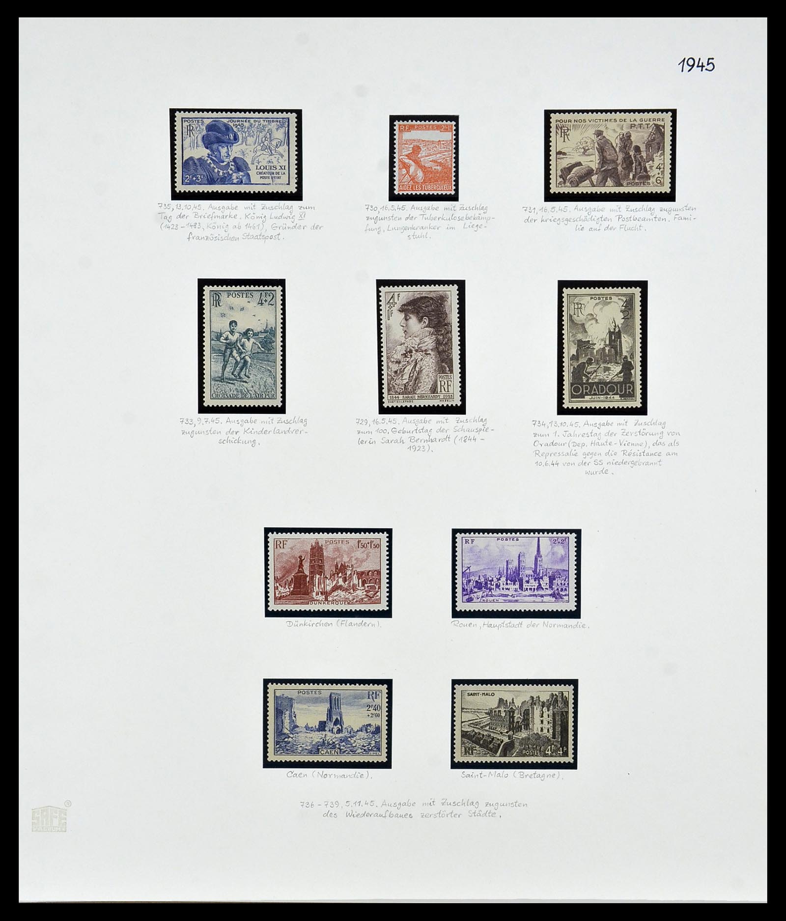 34235 042 - Postzegelverzameling 34235 Frankrijk 1930-2000.