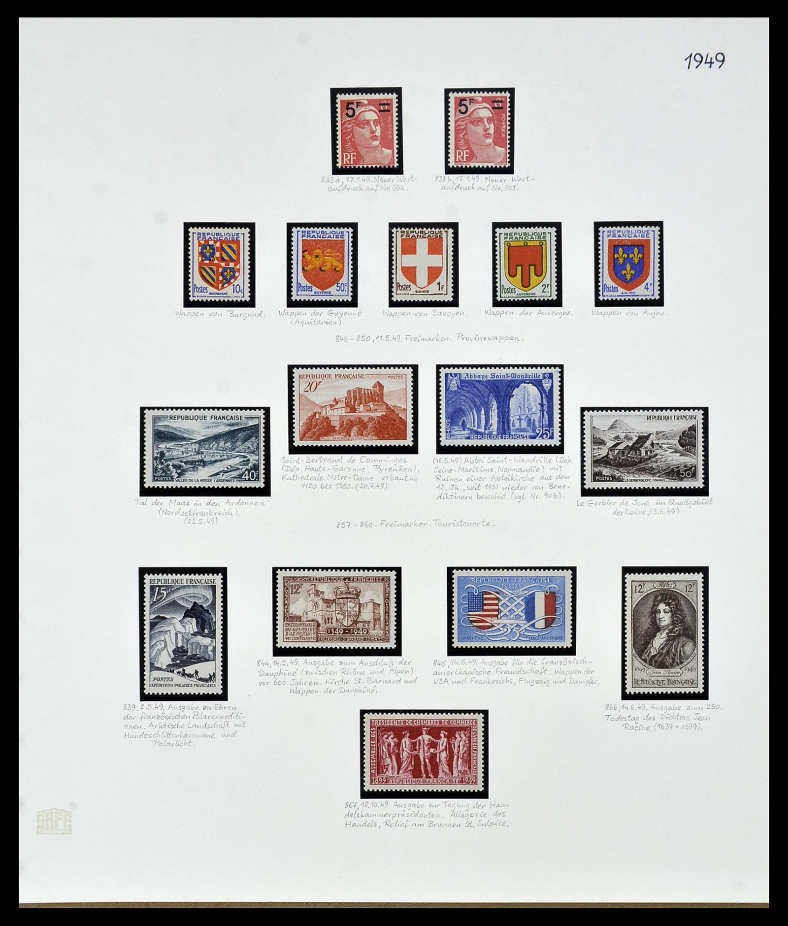 34235 052 - Postzegelverzameling 34235 Frankrijk 1930-2000.