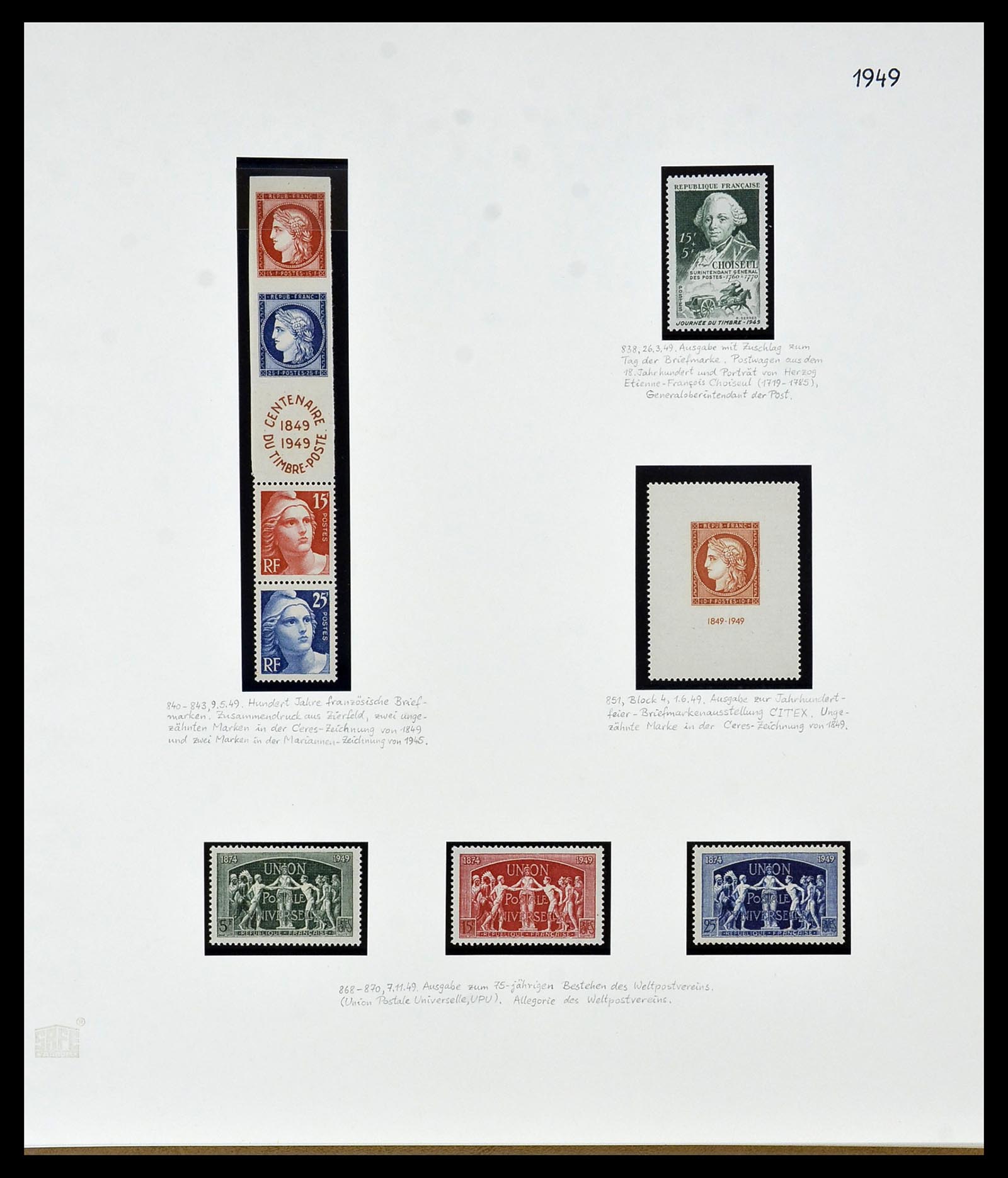 34235 054 - Postzegelverzameling 34235 Frankrijk 1930-2000.