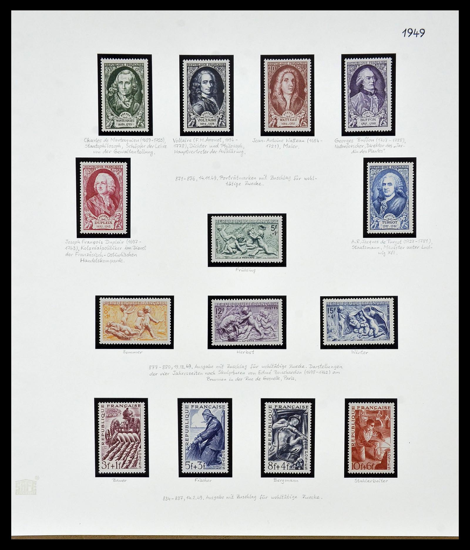 34235 055 - Postzegelverzameling 34235 Frankrijk 1930-2000.