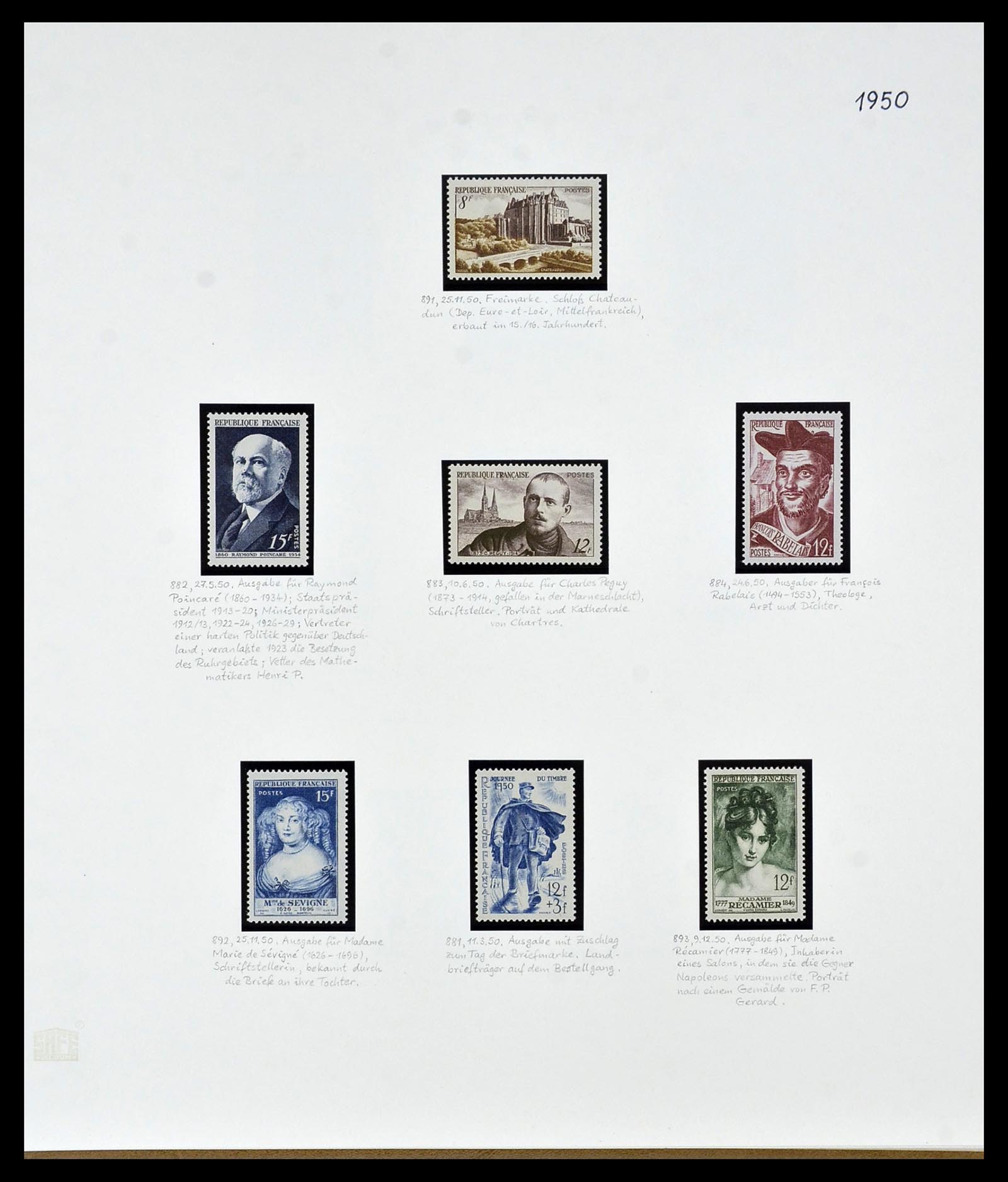 34235 056 - Postzegelverzameling 34235 Frankrijk 1930-2000.