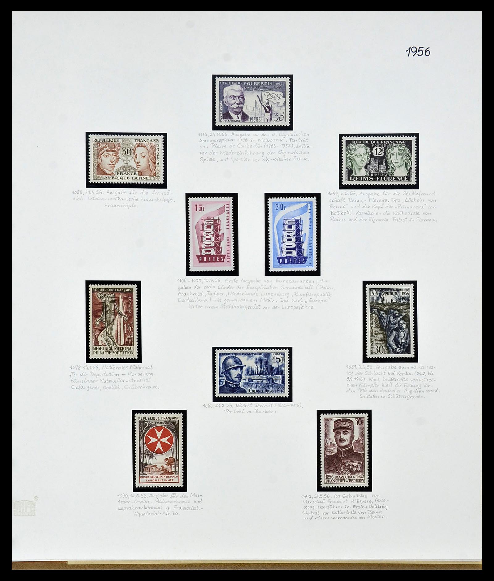 34235 075 - Postzegelverzameling 34235 Frankrijk 1930-2000.