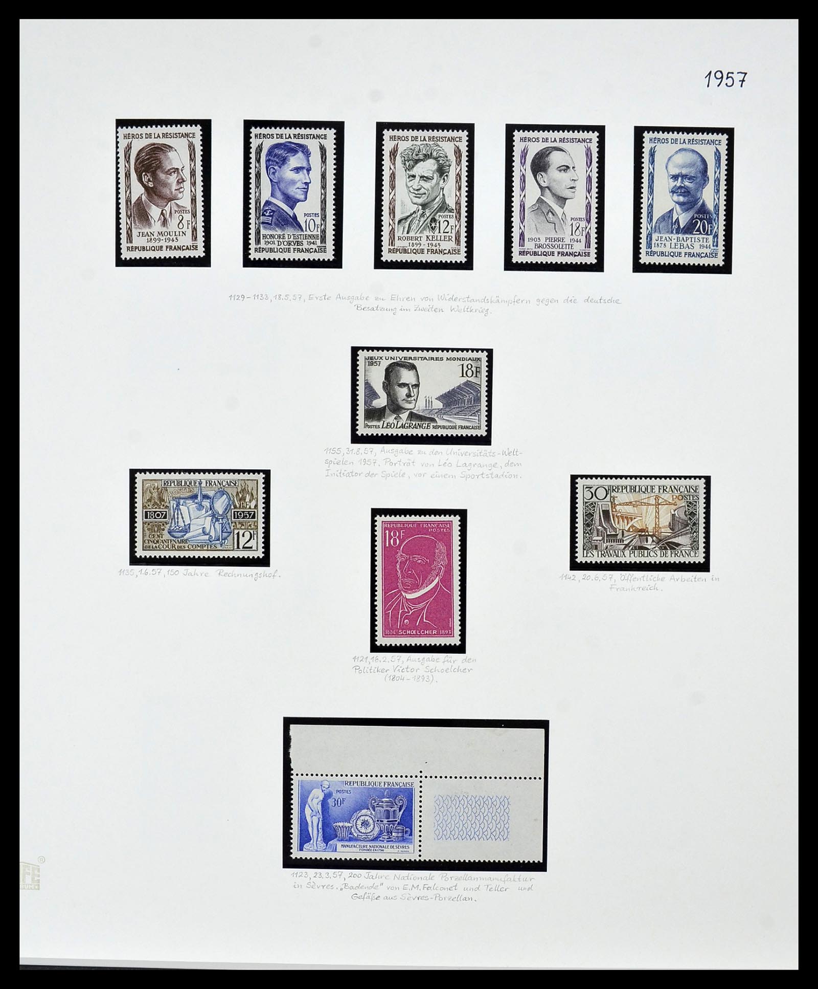 34235 092 - Postzegelverzameling 34235 Frankrijk 1930-2000.