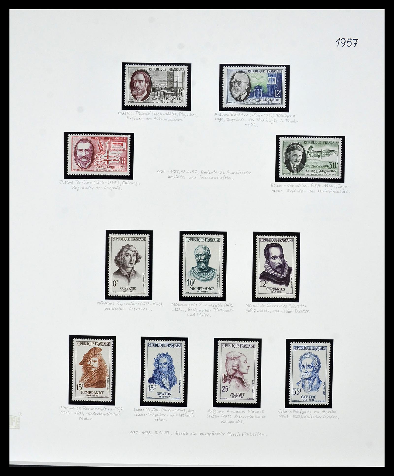 34235 093 - Postzegelverzameling 34235 Frankrijk 1930-2000.