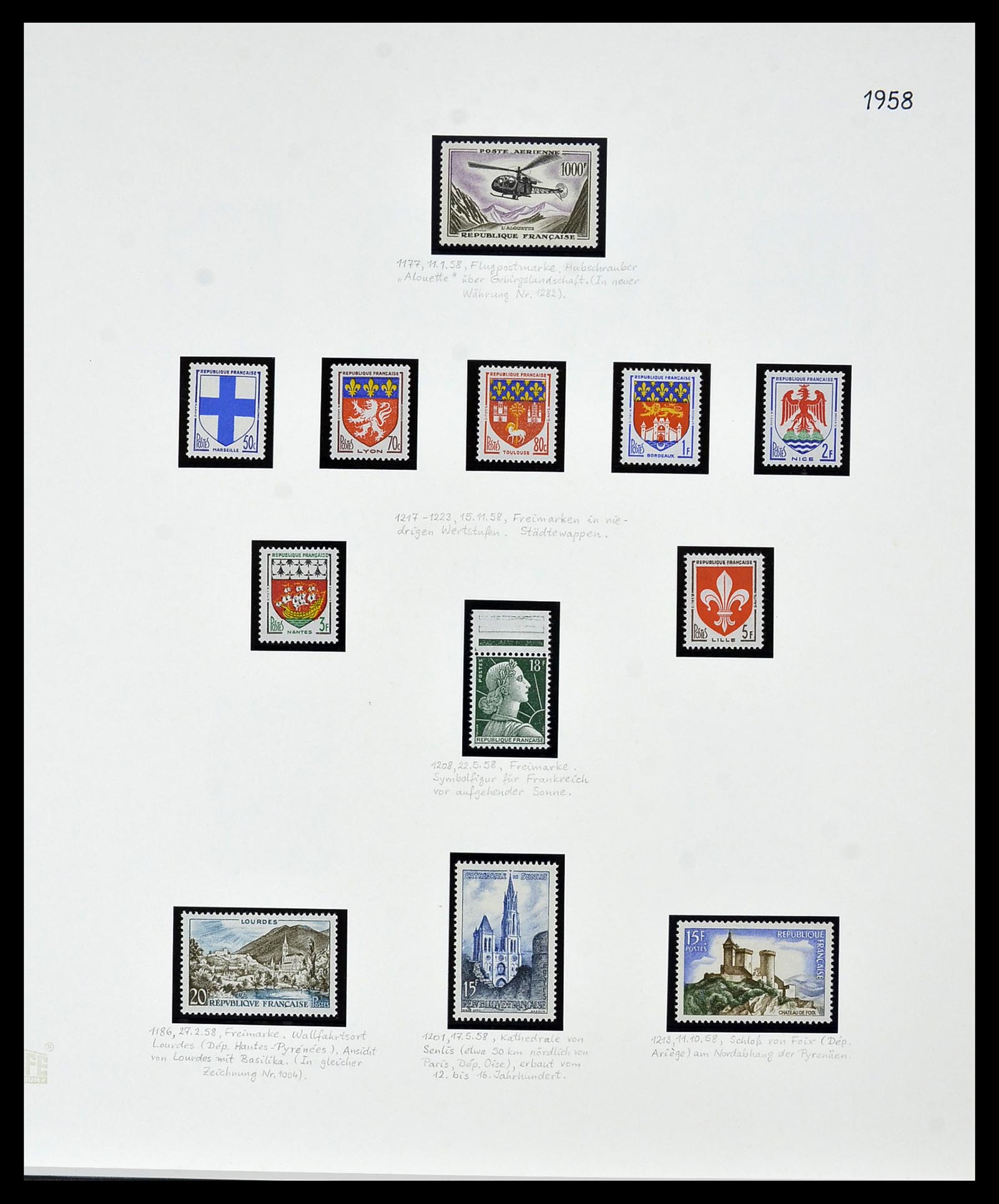 34235 095 - Postzegelverzameling 34235 Frankrijk 1930-2000.