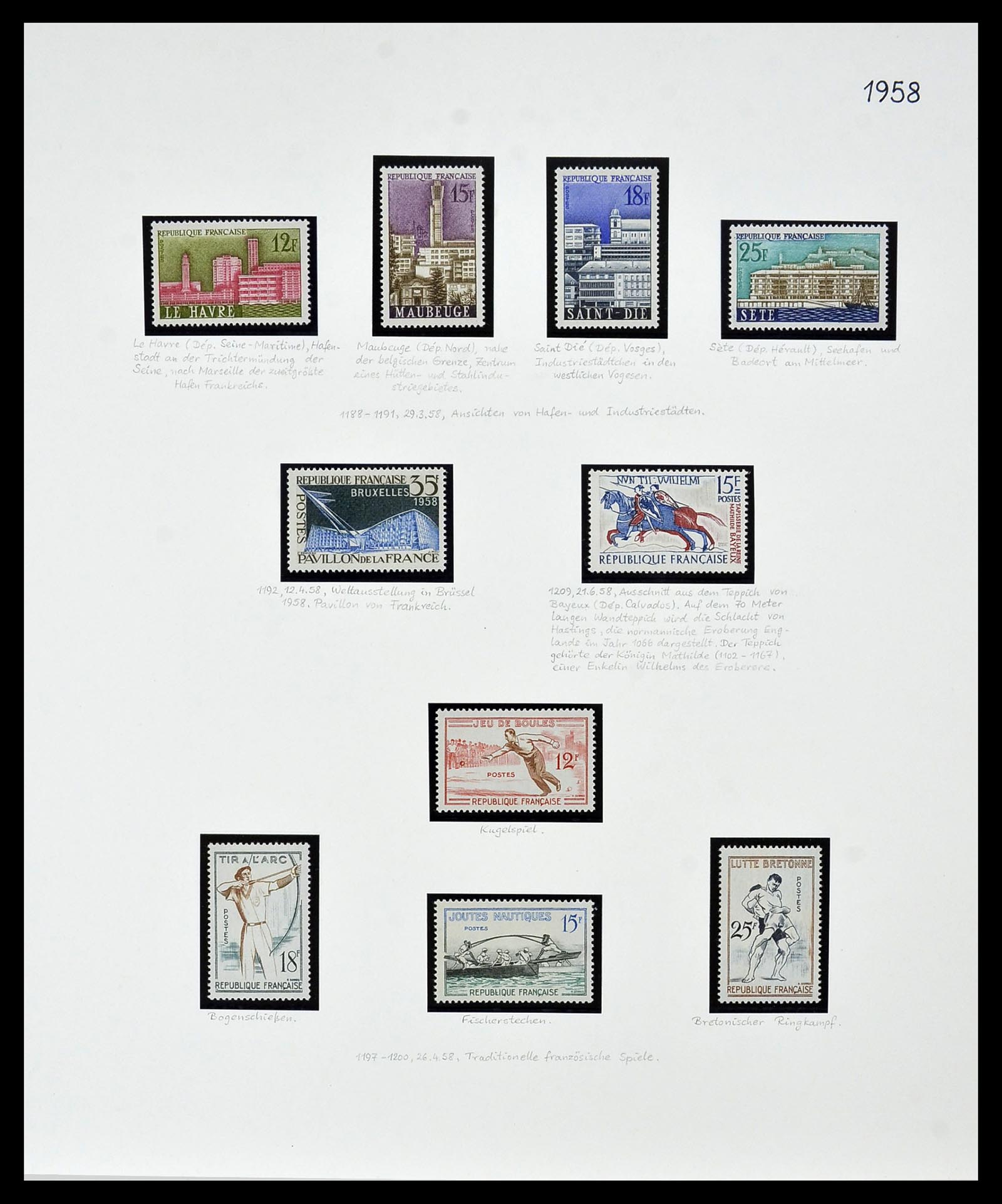 34235 097 - Postzegelverzameling 34235 Frankrijk 1930-2000.