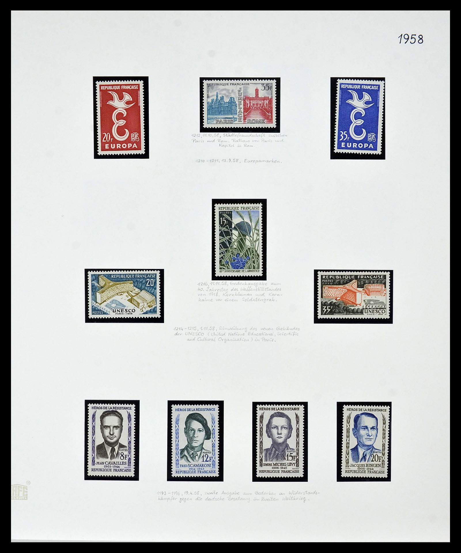 34235 098 - Postzegelverzameling 34235 Frankrijk 1930-2000.