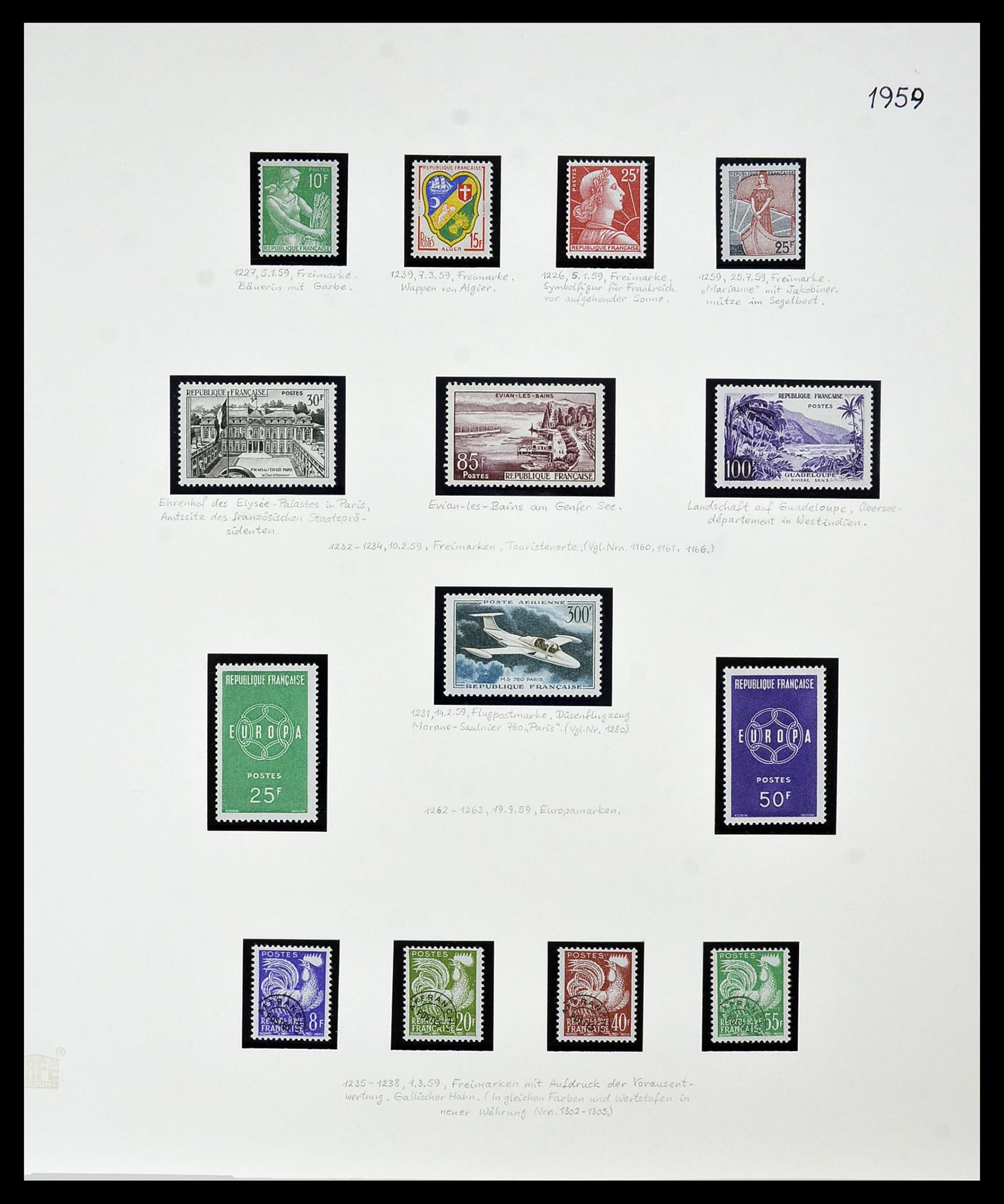 34235 100 - Postzegelverzameling 34235 Frankrijk 1930-2000.