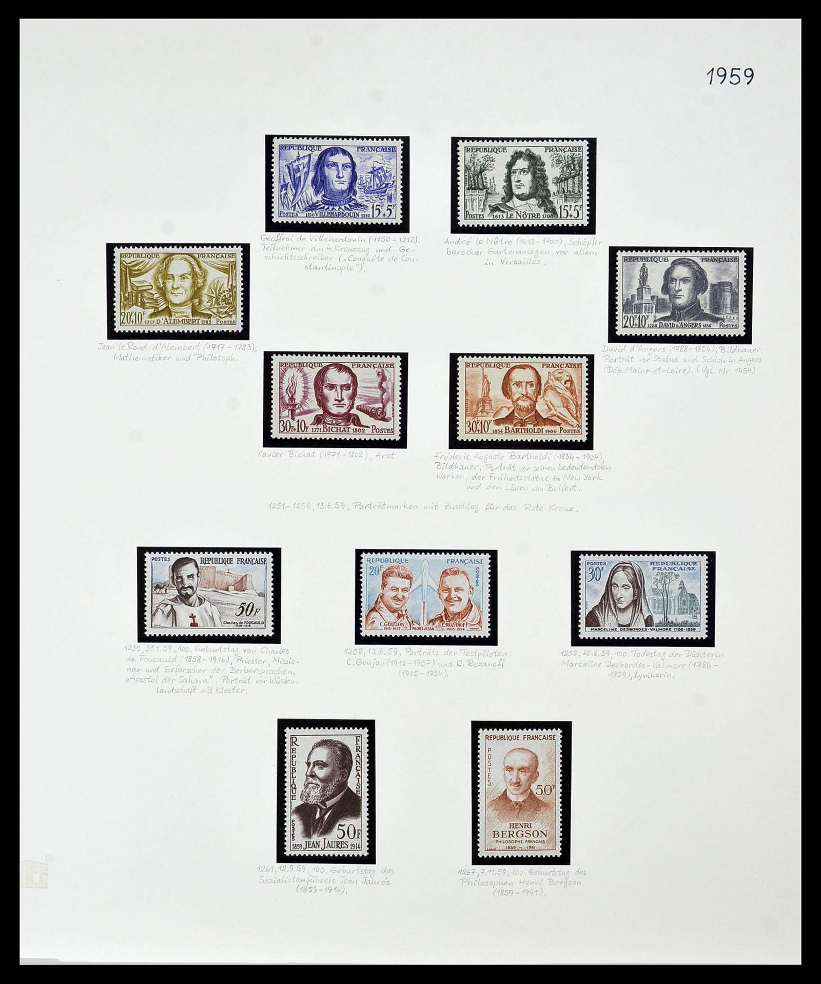 34235 101 - Postzegelverzameling 34235 Frankrijk 1930-2000.