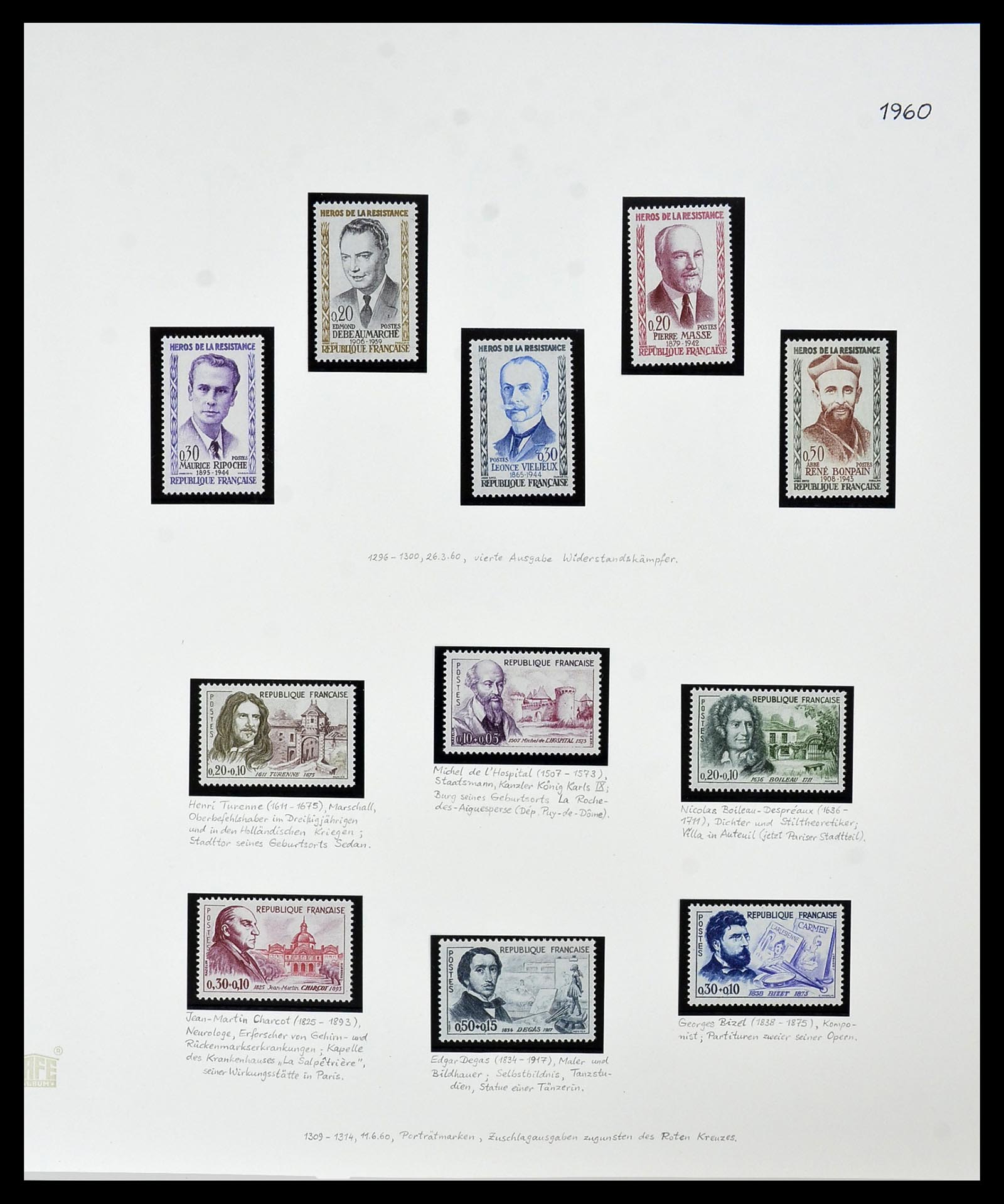 34235 106 - Postzegelverzameling 34235 Frankrijk 1930-2000.
