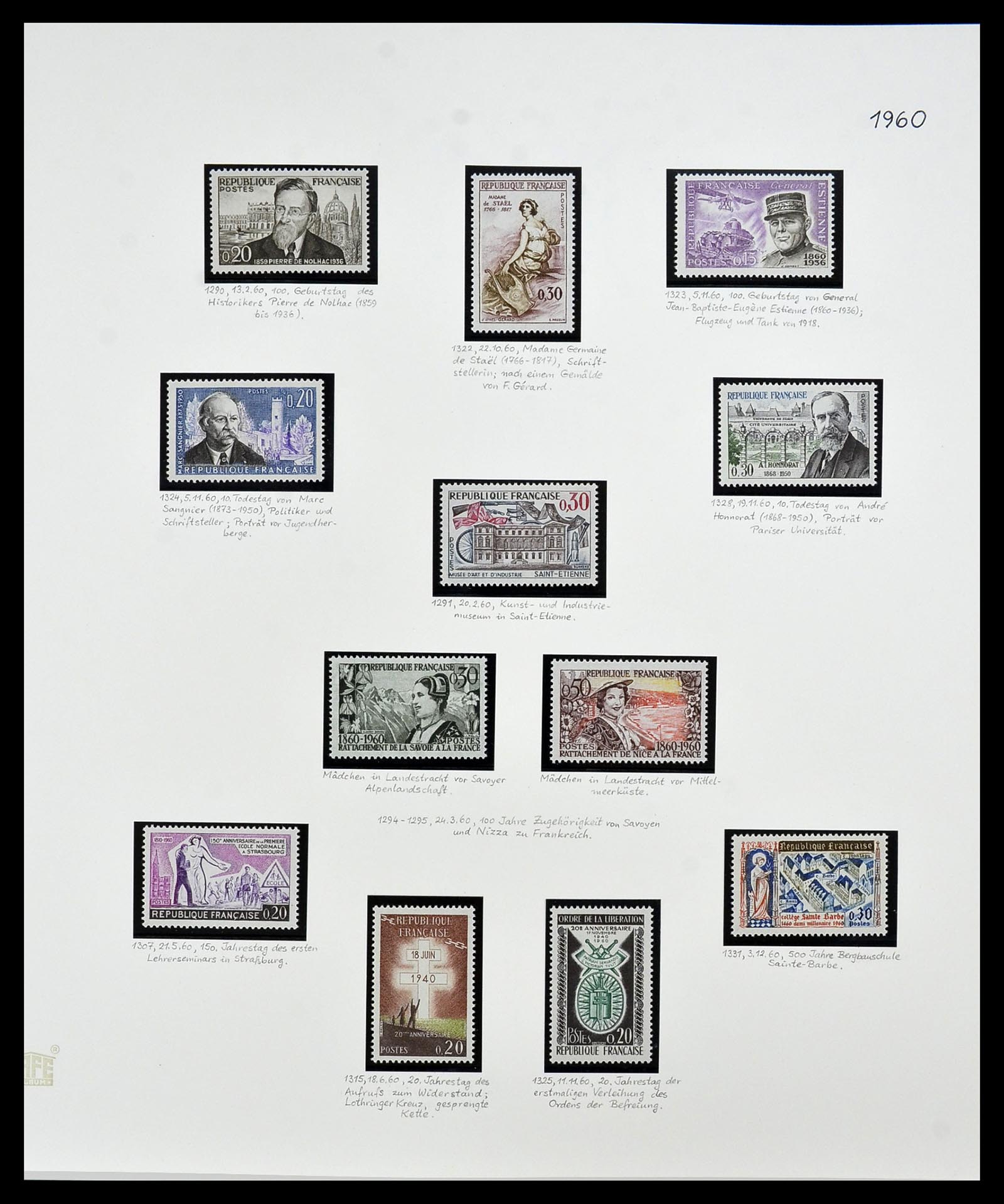 34235 107 - Postzegelverzameling 34235 Frankrijk 1930-2000.