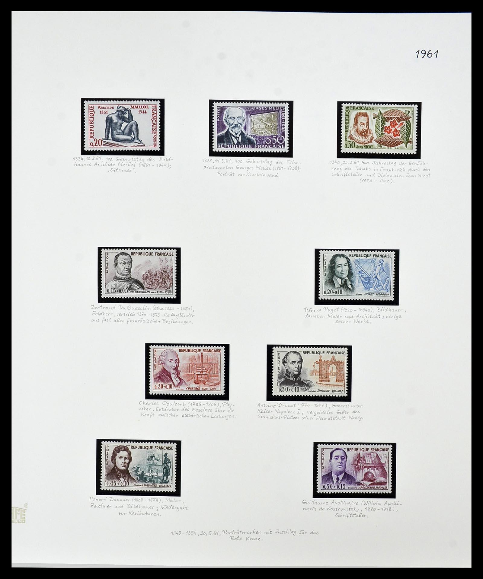 34235 109 - Postzegelverzameling 34235 Frankrijk 1930-2000.