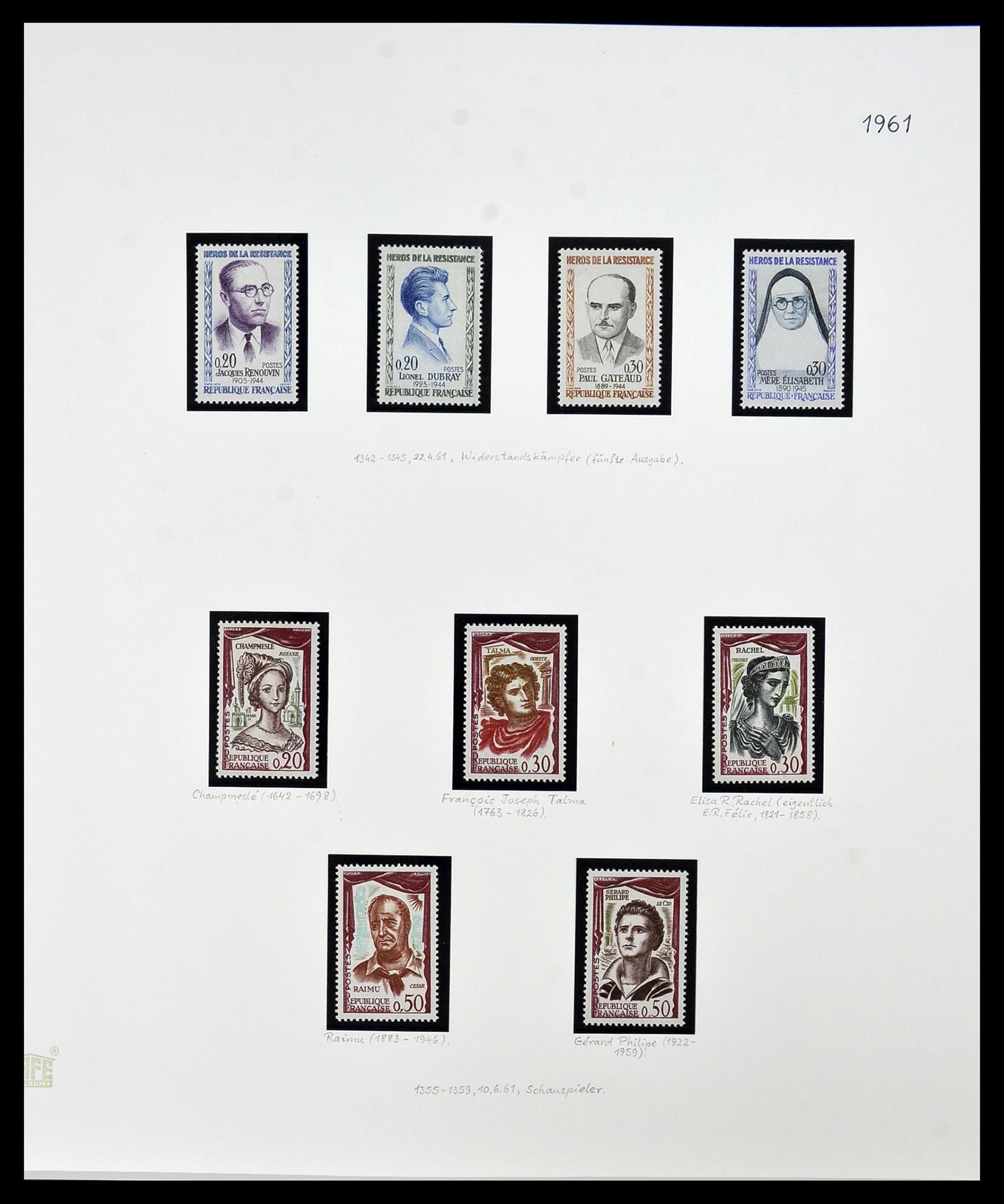 34235 110 - Postzegelverzameling 34235 Frankrijk 1930-2000.
