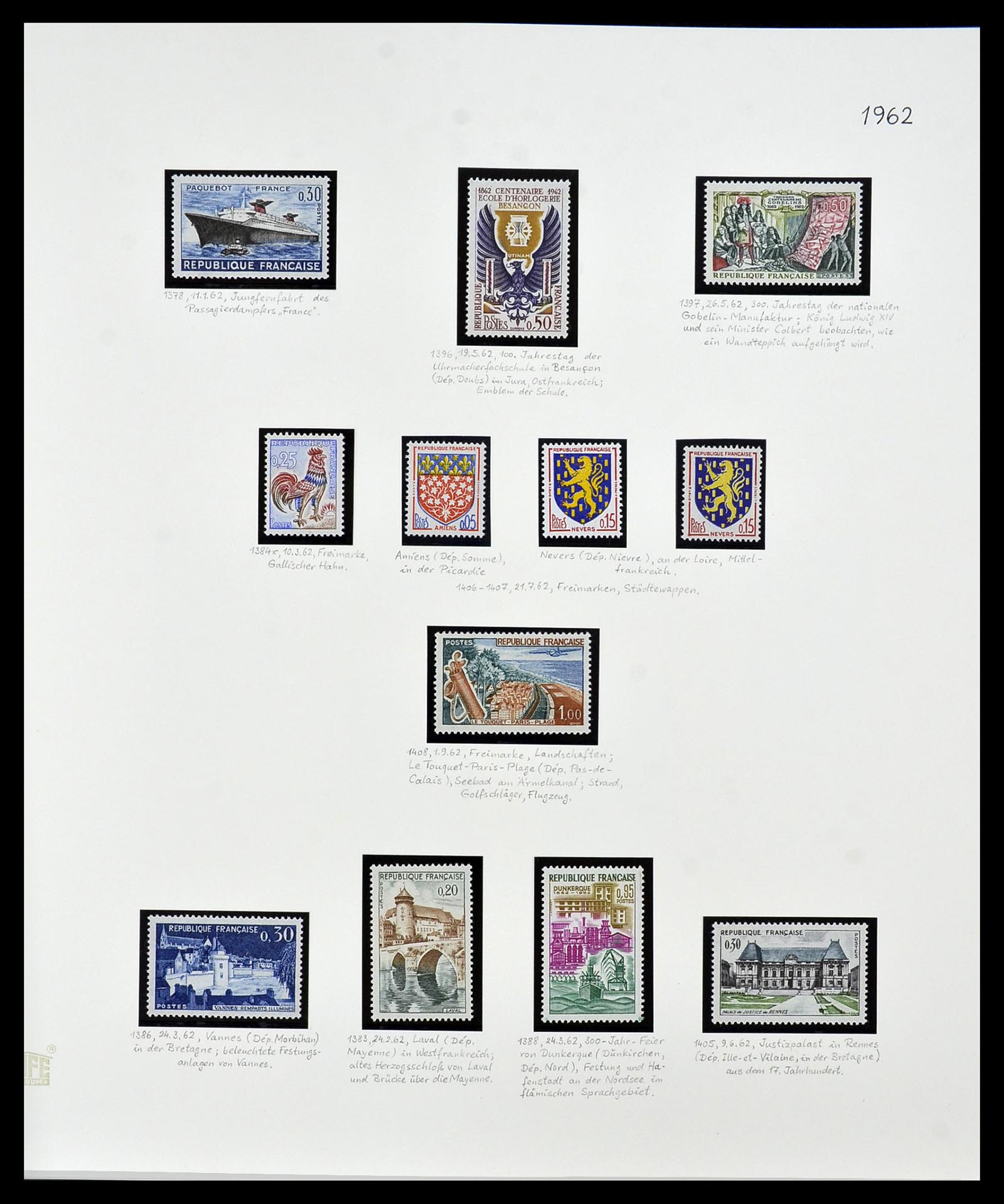 34235 114 - Postzegelverzameling 34235 Frankrijk 1930-2000.
