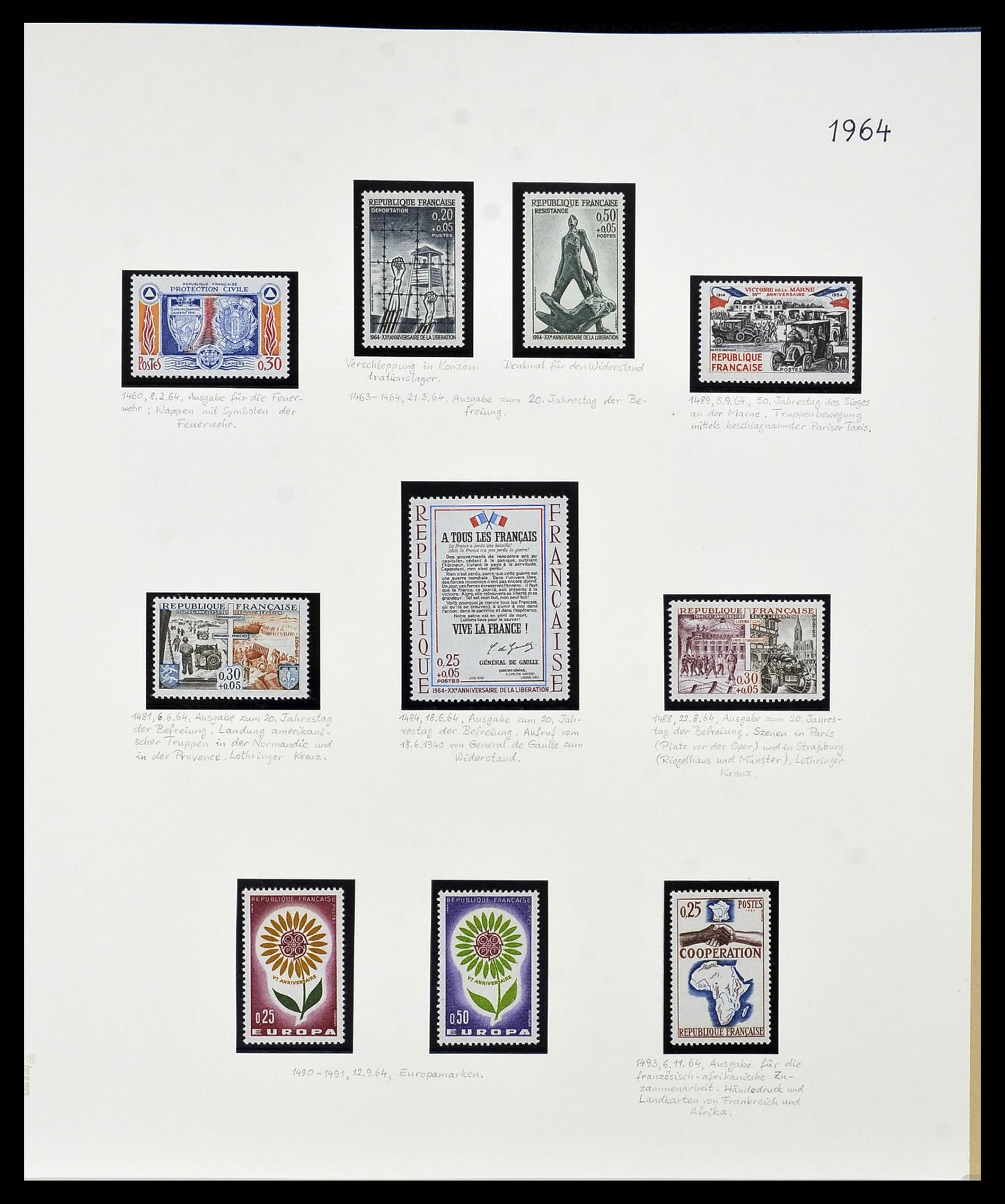 34235 124 - Postzegelverzameling 34235 Frankrijk 1930-2000.
