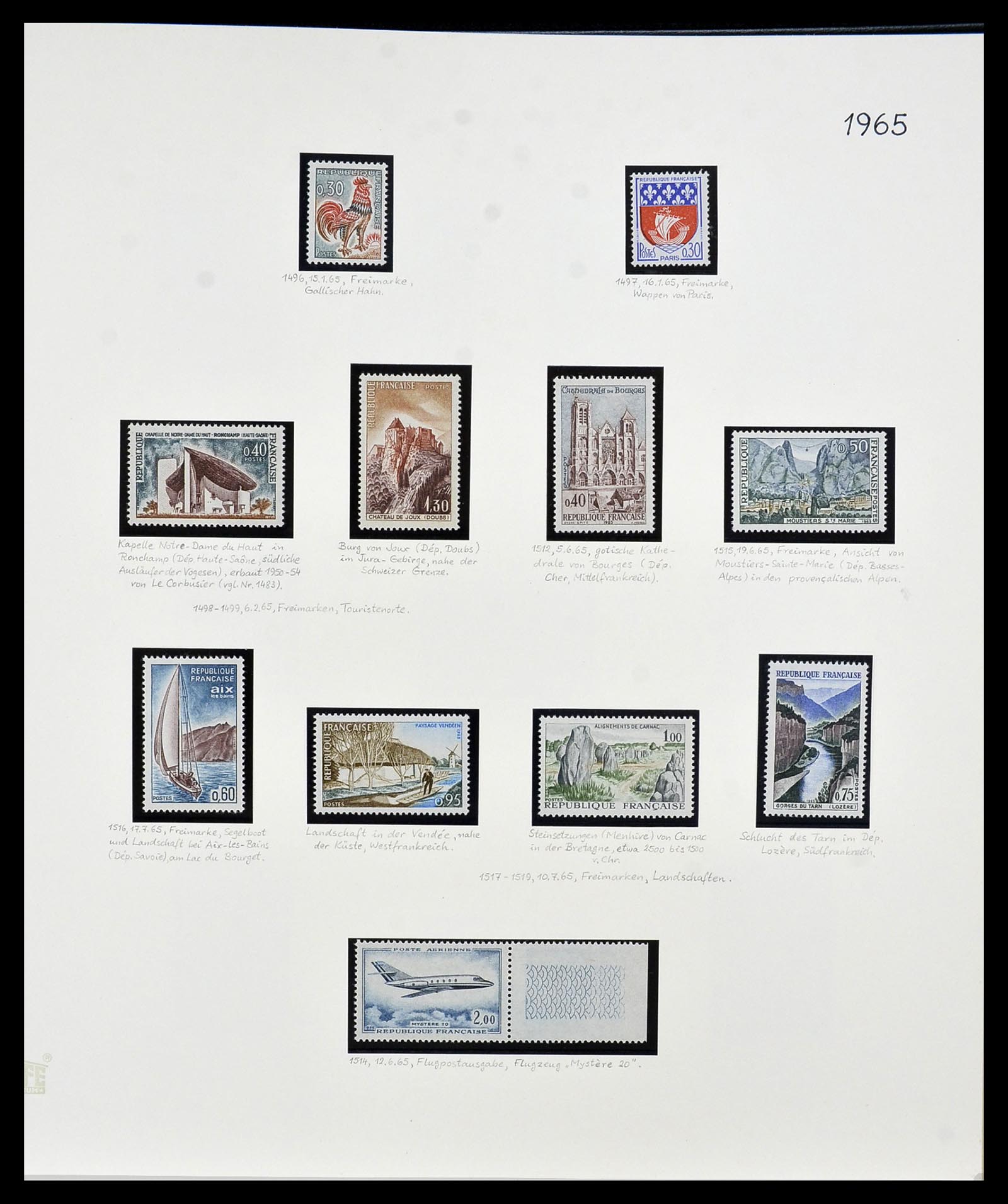 34235 127 - Postzegelverzameling 34235 Frankrijk 1930-2000.