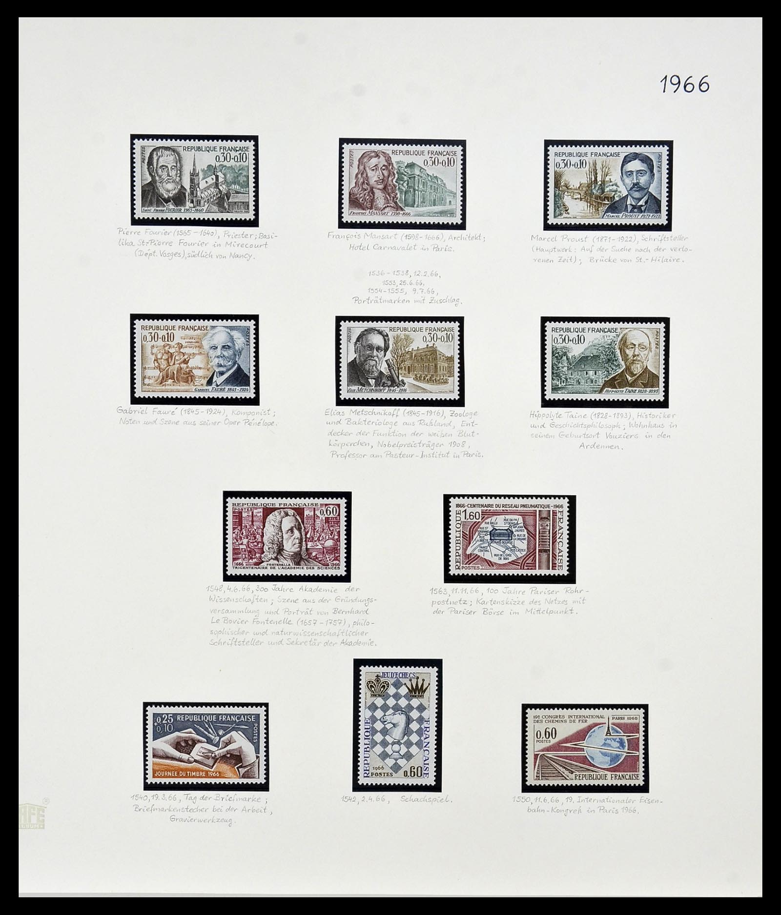 34235 132 - Postzegelverzameling 34235 Frankrijk 1930-2000.