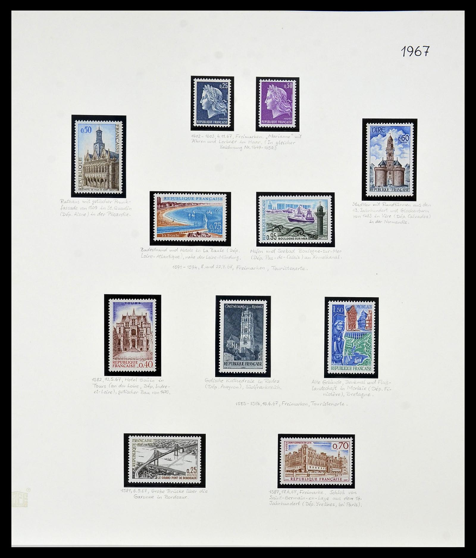 34235 136 - Postzegelverzameling 34235 Frankrijk 1930-2000.