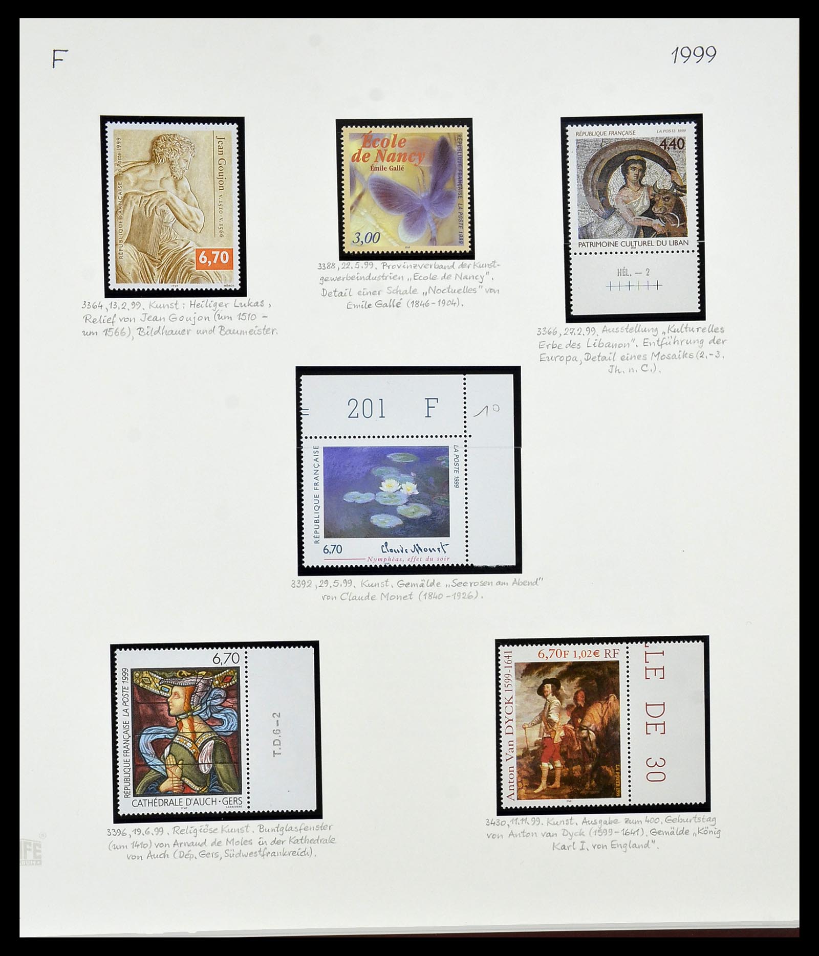 34235 380 - Postzegelverzameling 34235 Frankrijk 1930-2000.