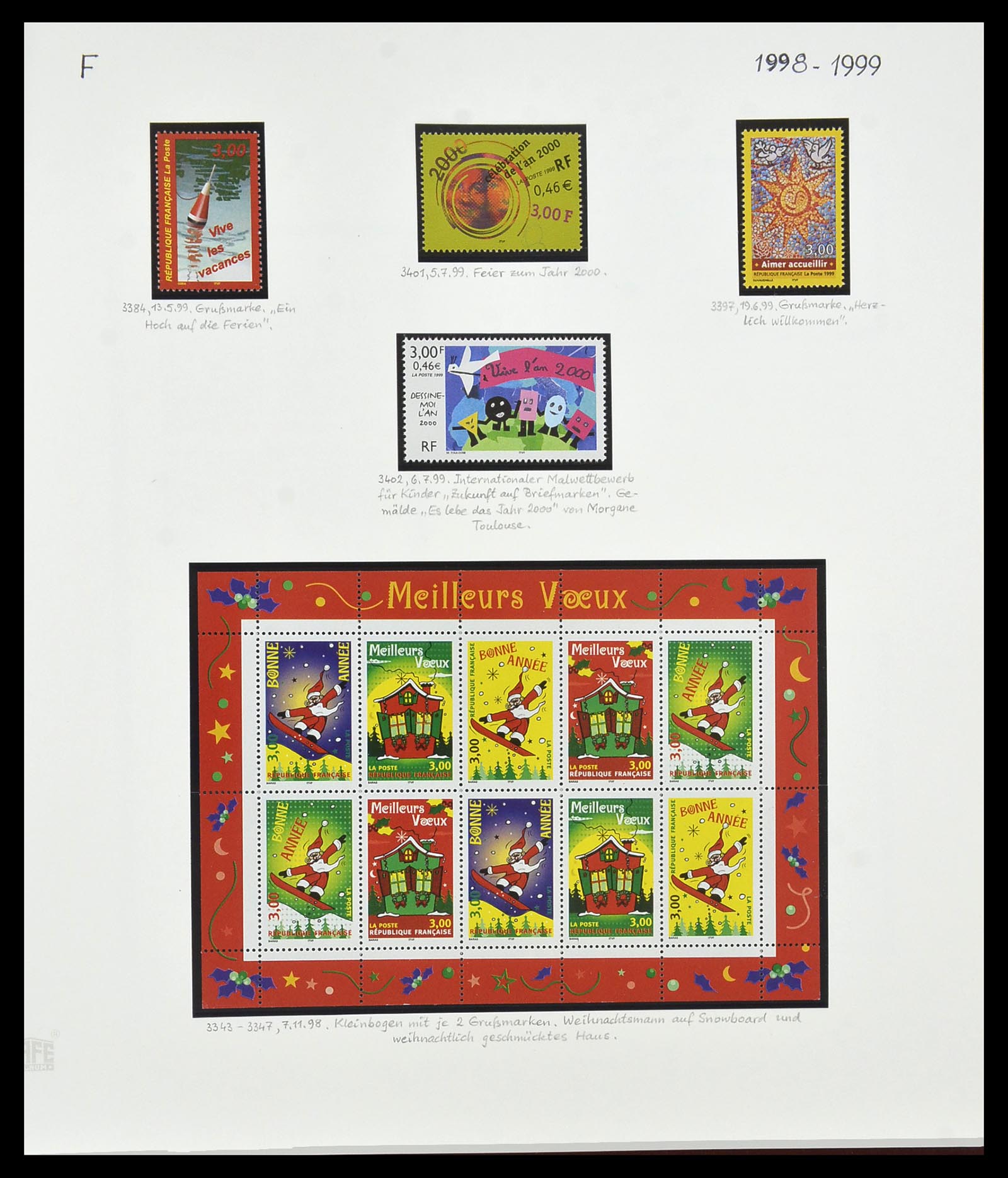 34235 383 - Postzegelverzameling 34235 Frankrijk 1930-2000.