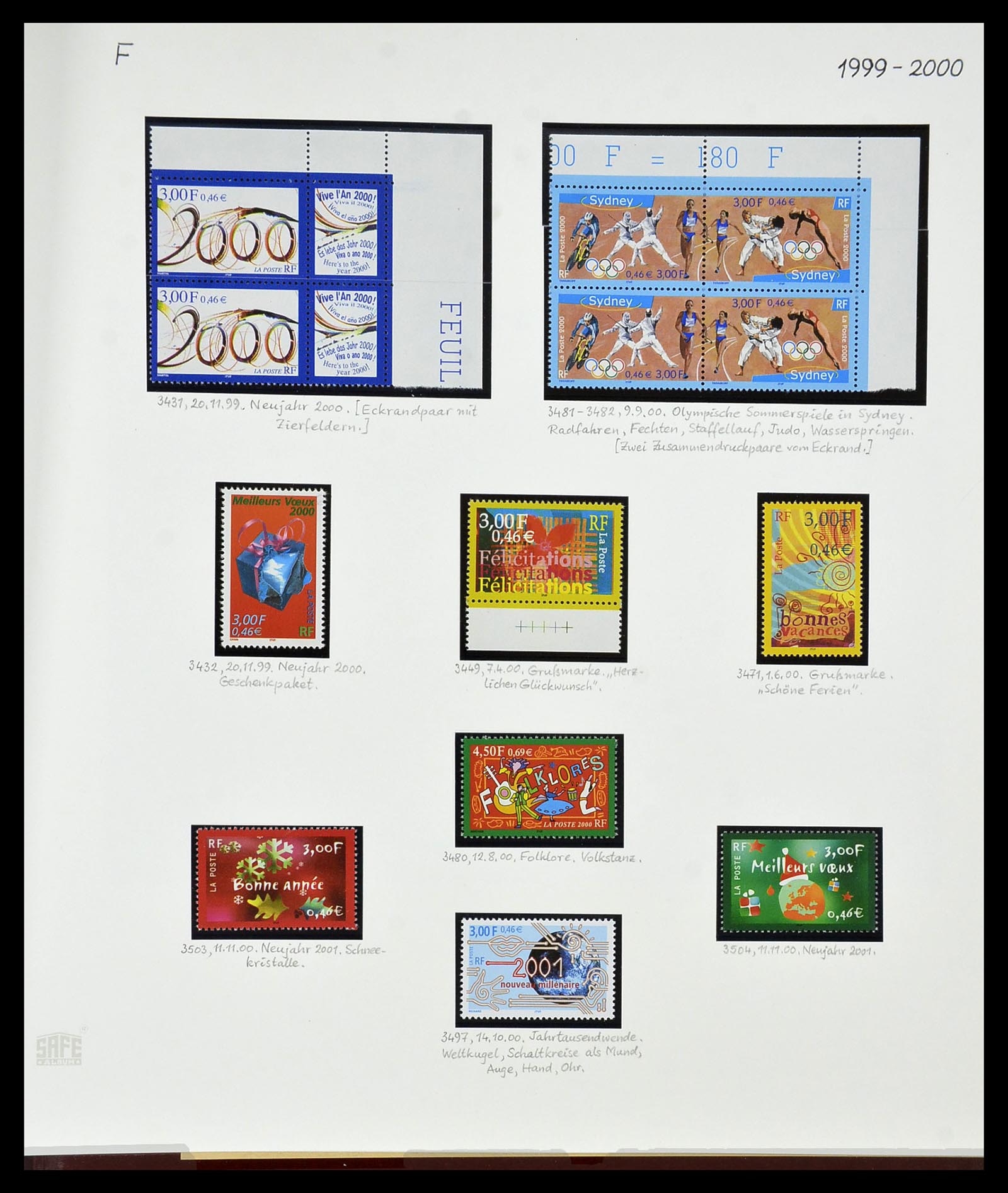 34235 390 - Postzegelverzameling 34235 Frankrijk 1930-2000.