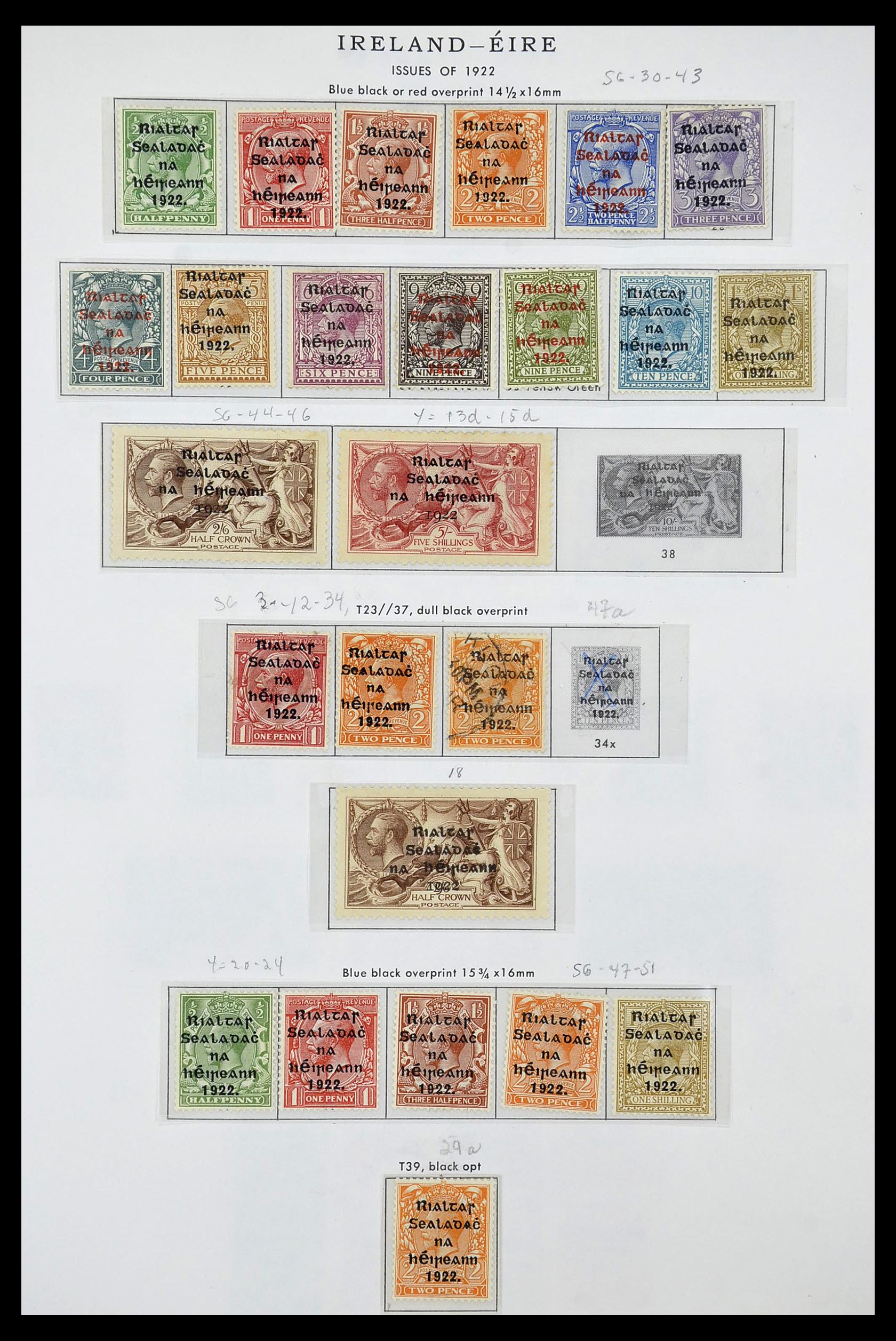 34240 003 - Postzegelverzameling 34240 Ierland 1922-2002.
