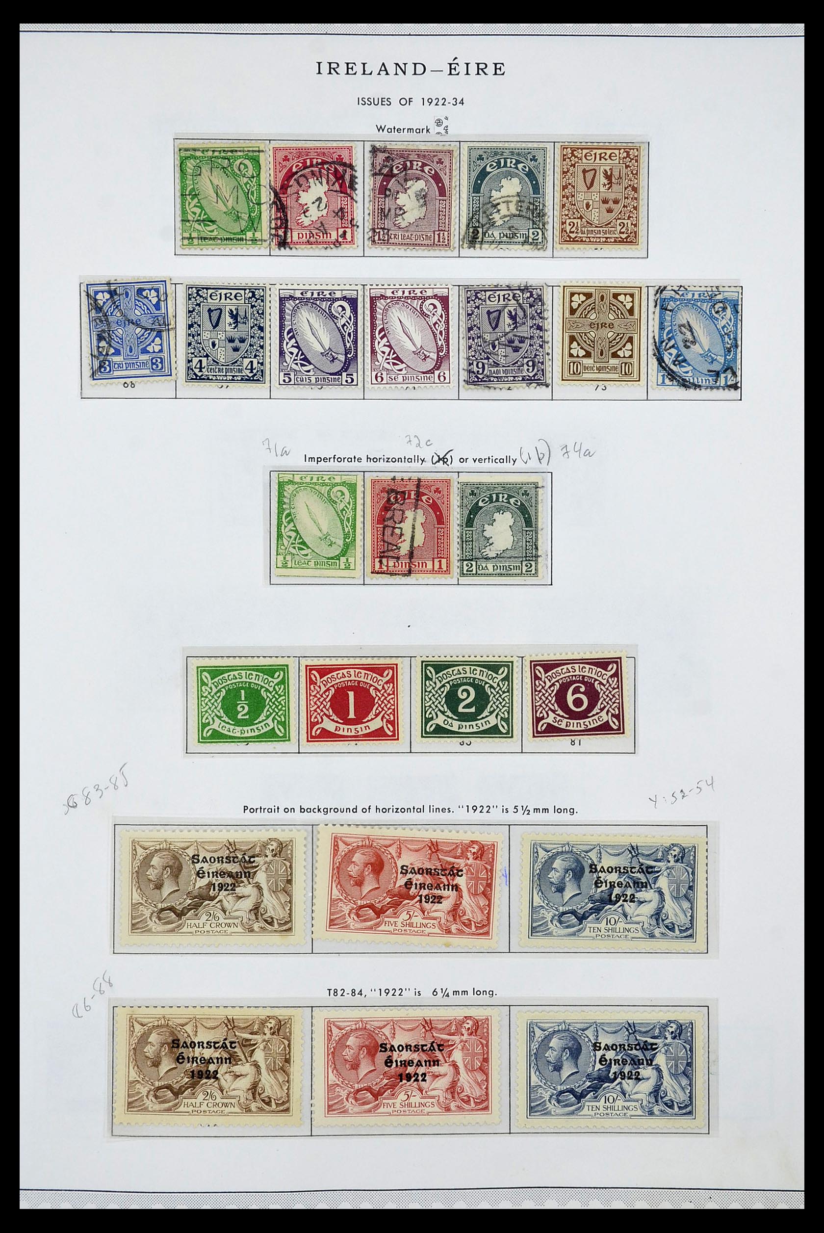 34240 005 - Postzegelverzameling 34240 Ierland 1922-2002.
