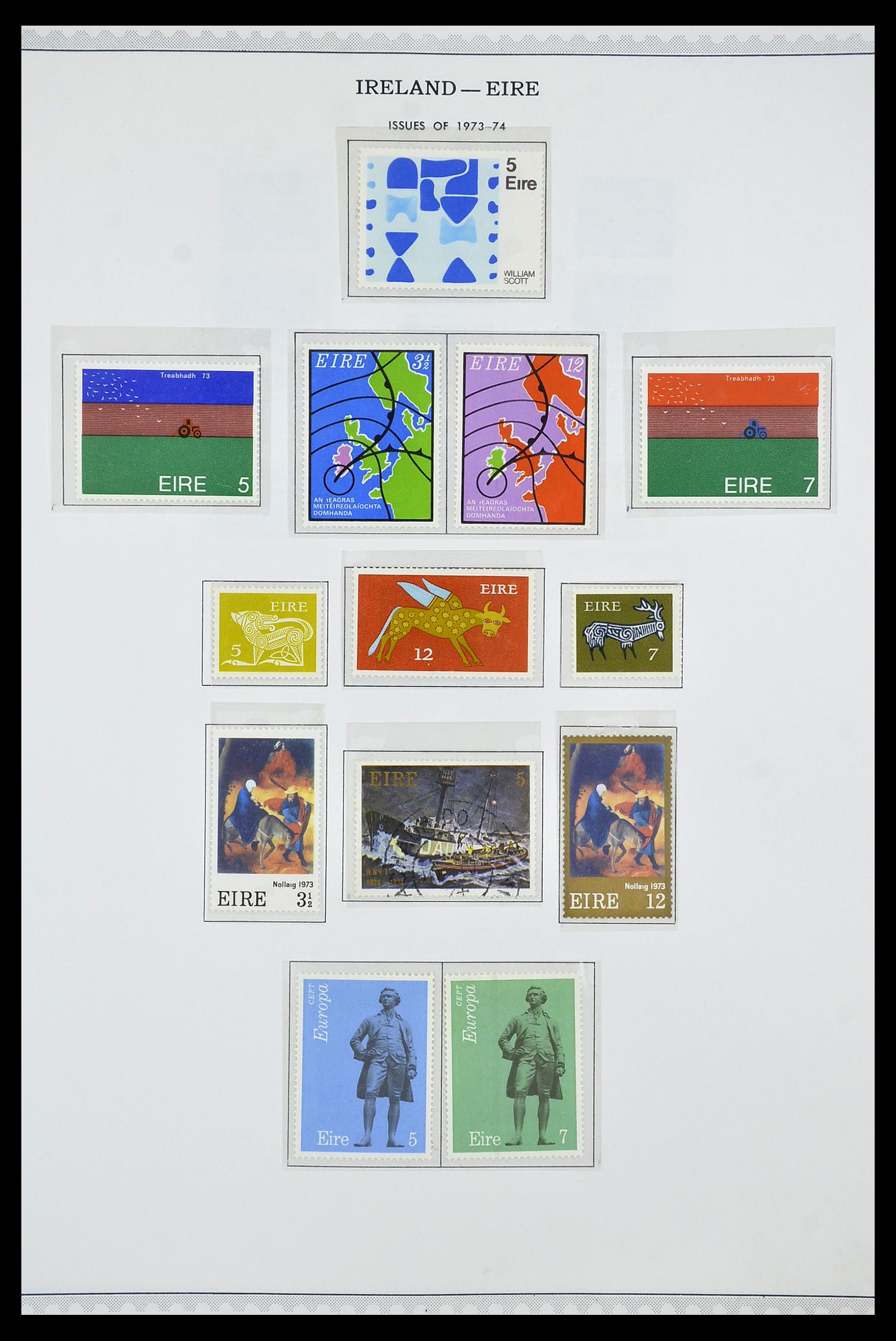34240 019 - Postzegelverzameling 34240 Ierland 1922-2002.