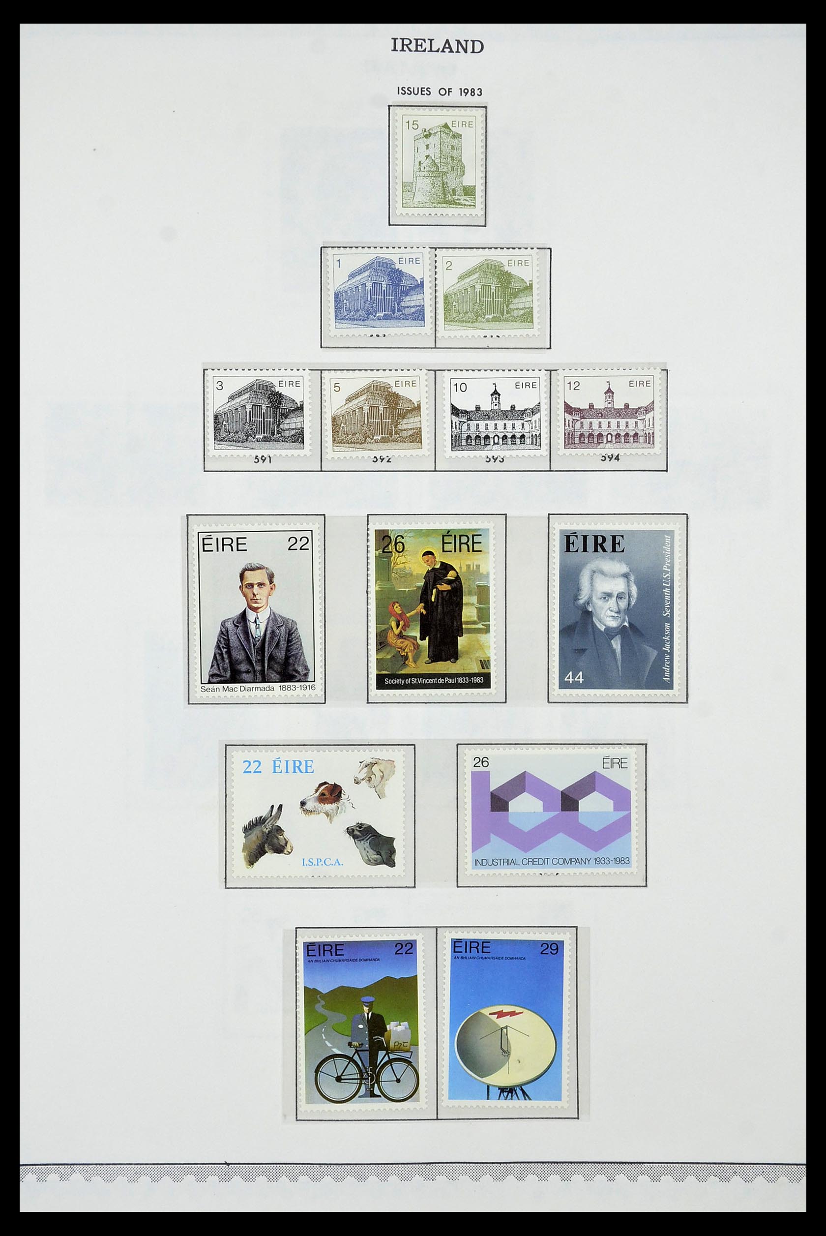 34240 041 - Postzegelverzameling 34240 Ierland 1922-2002.