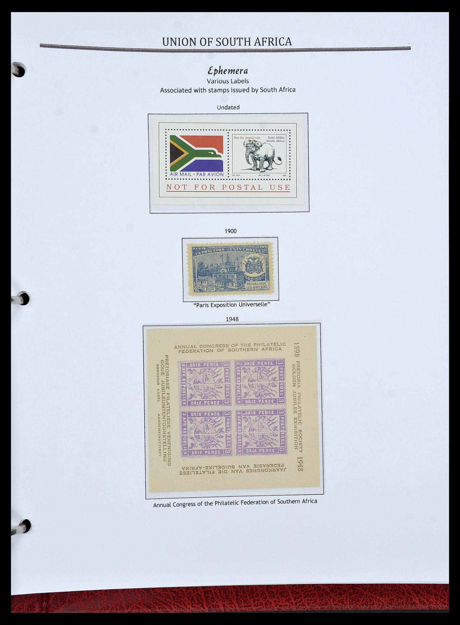 34241 035 - Stamp collection 34241 South Africa 1910-1996.