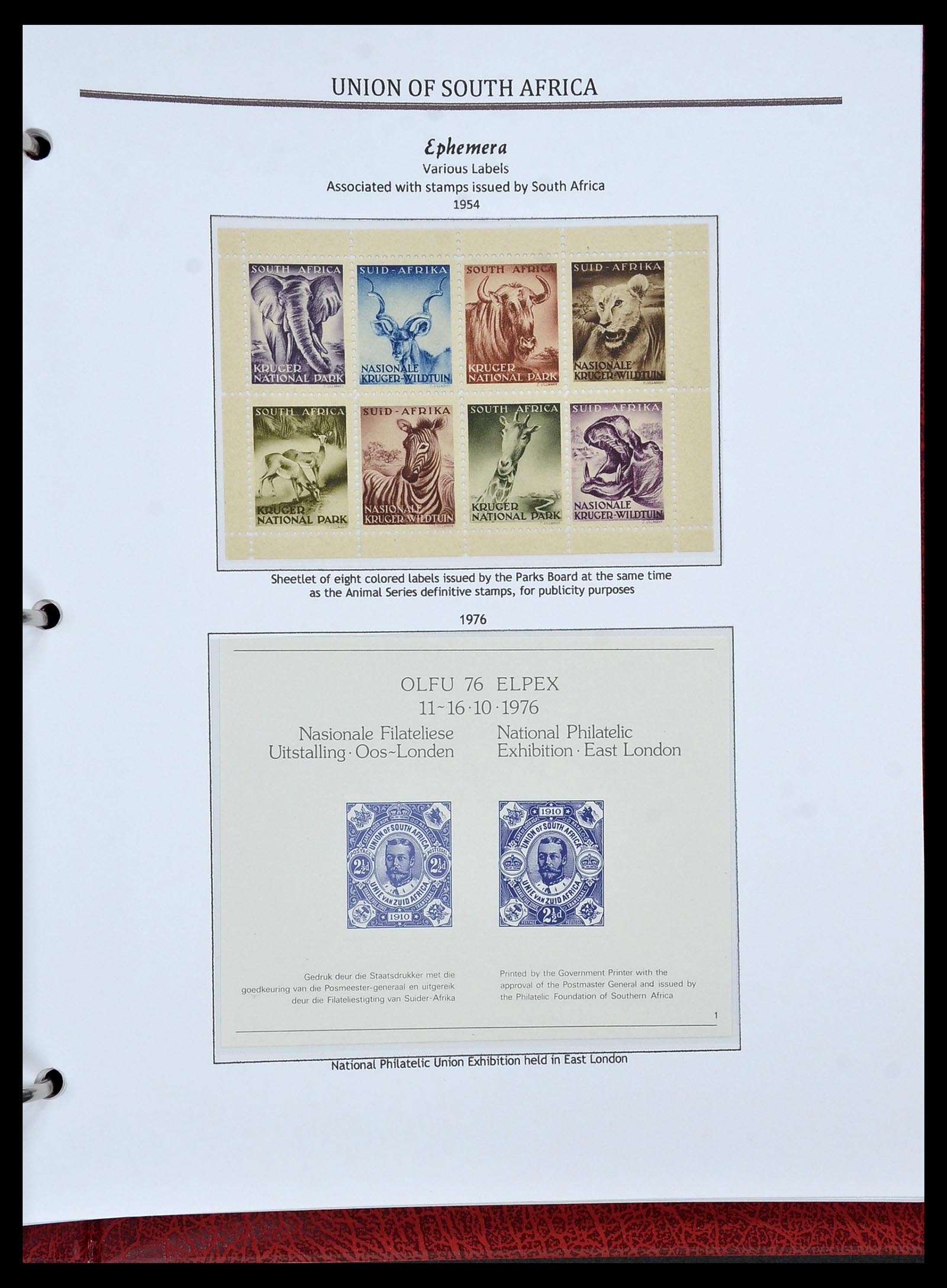34241 038 - Postzegelverzameling 34241 Zuid Afrika 1910-1996.