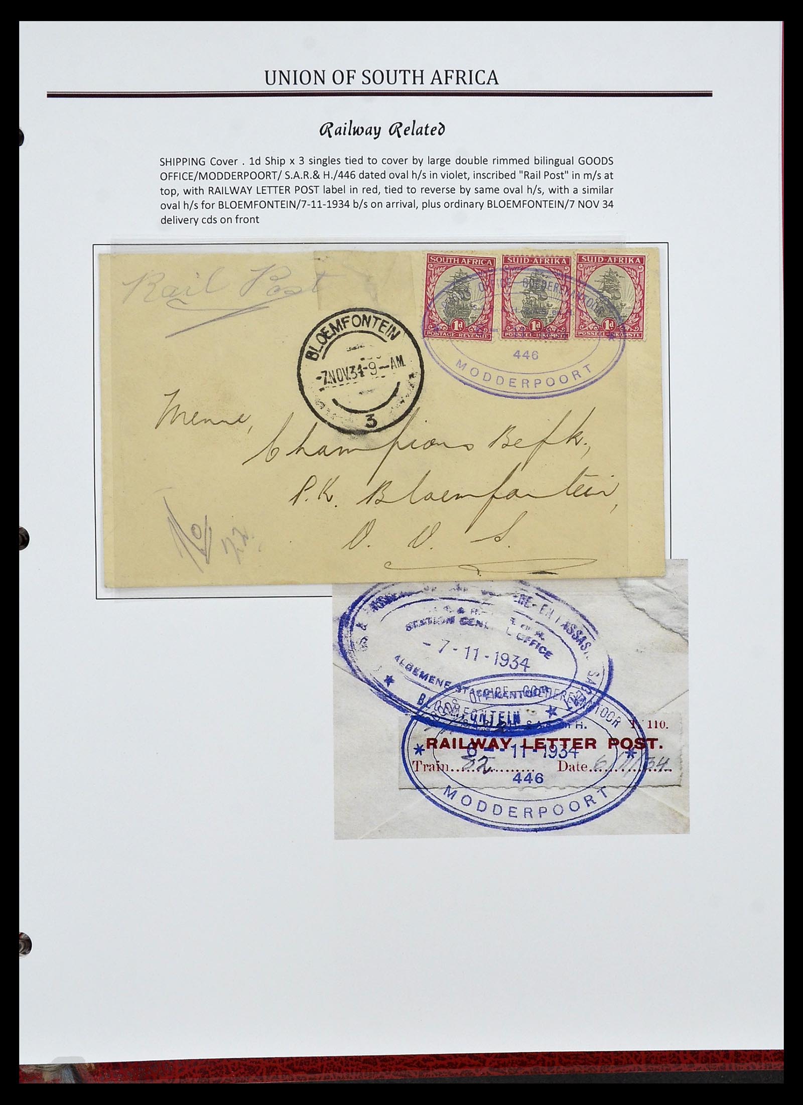 34241 063 - Postzegelverzameling 34241 Zuid Afrika 1910-1996.