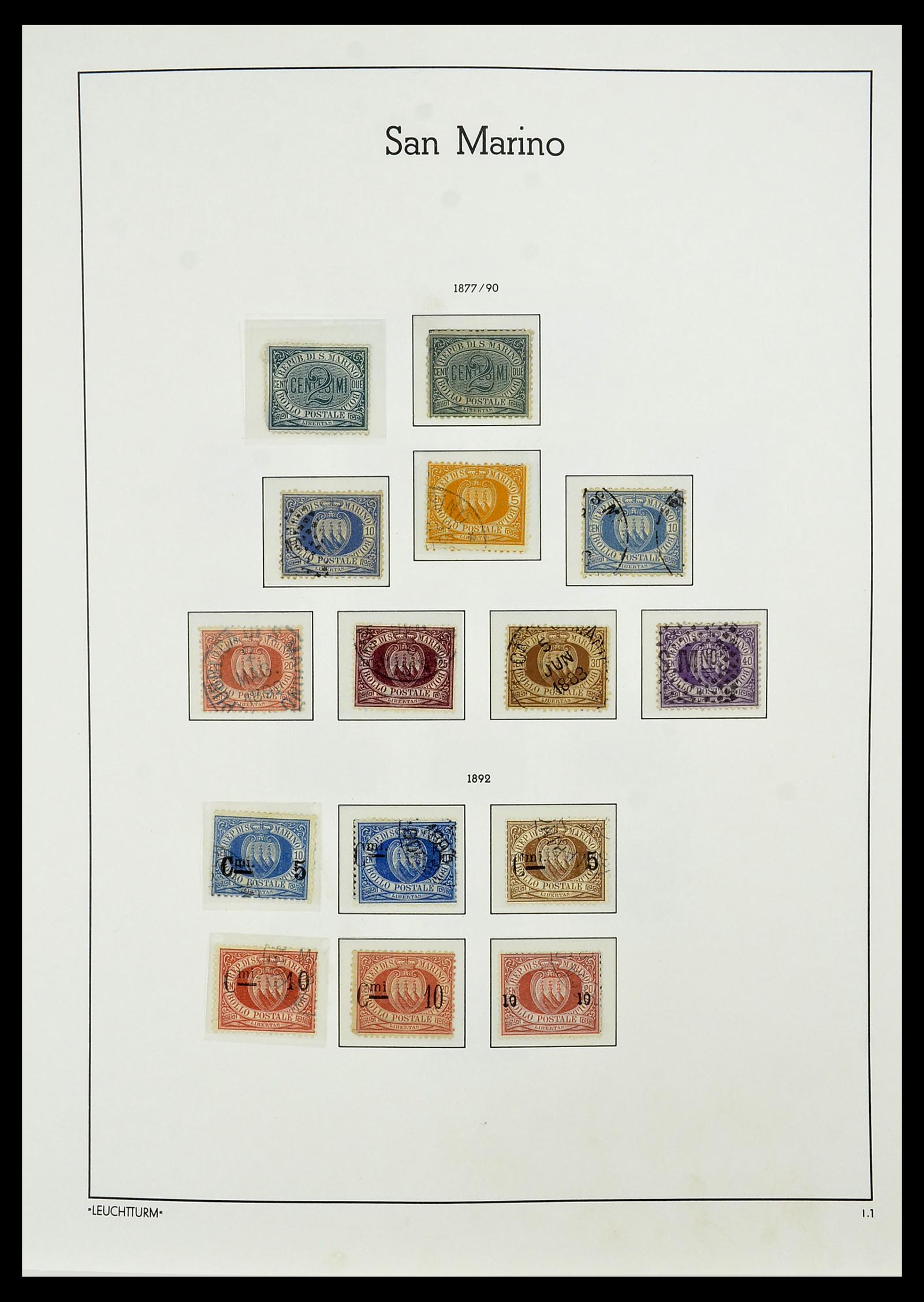34243 001 - Stamp collection 34243 San Marino 1877-2008.