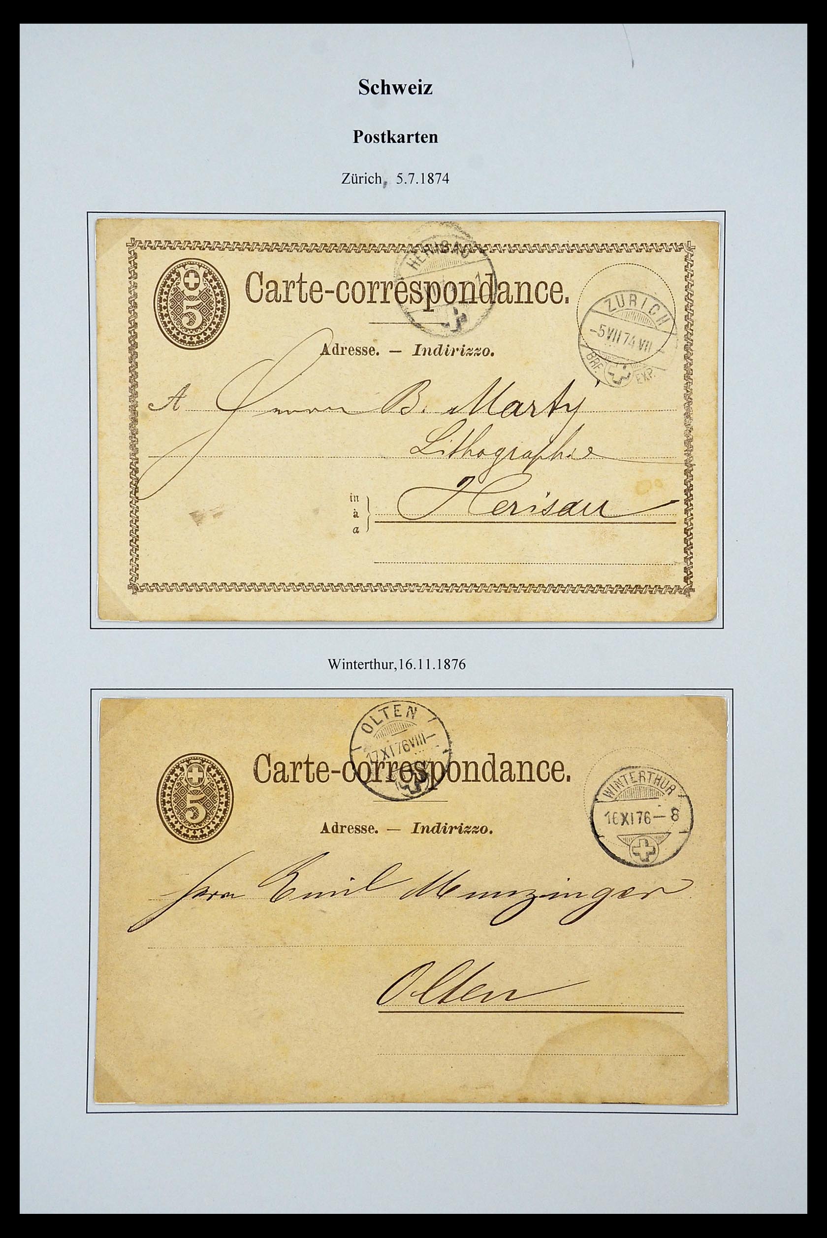 34244 020 - Postzegelverzameling 34244 Zwitserland 1822(!)-1989.