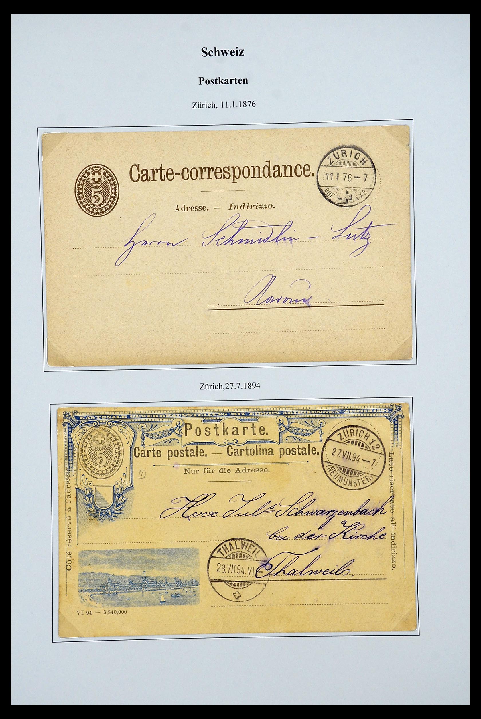 34244 021 - Postzegelverzameling 34244 Zwitserland 1822(!)-1989.
