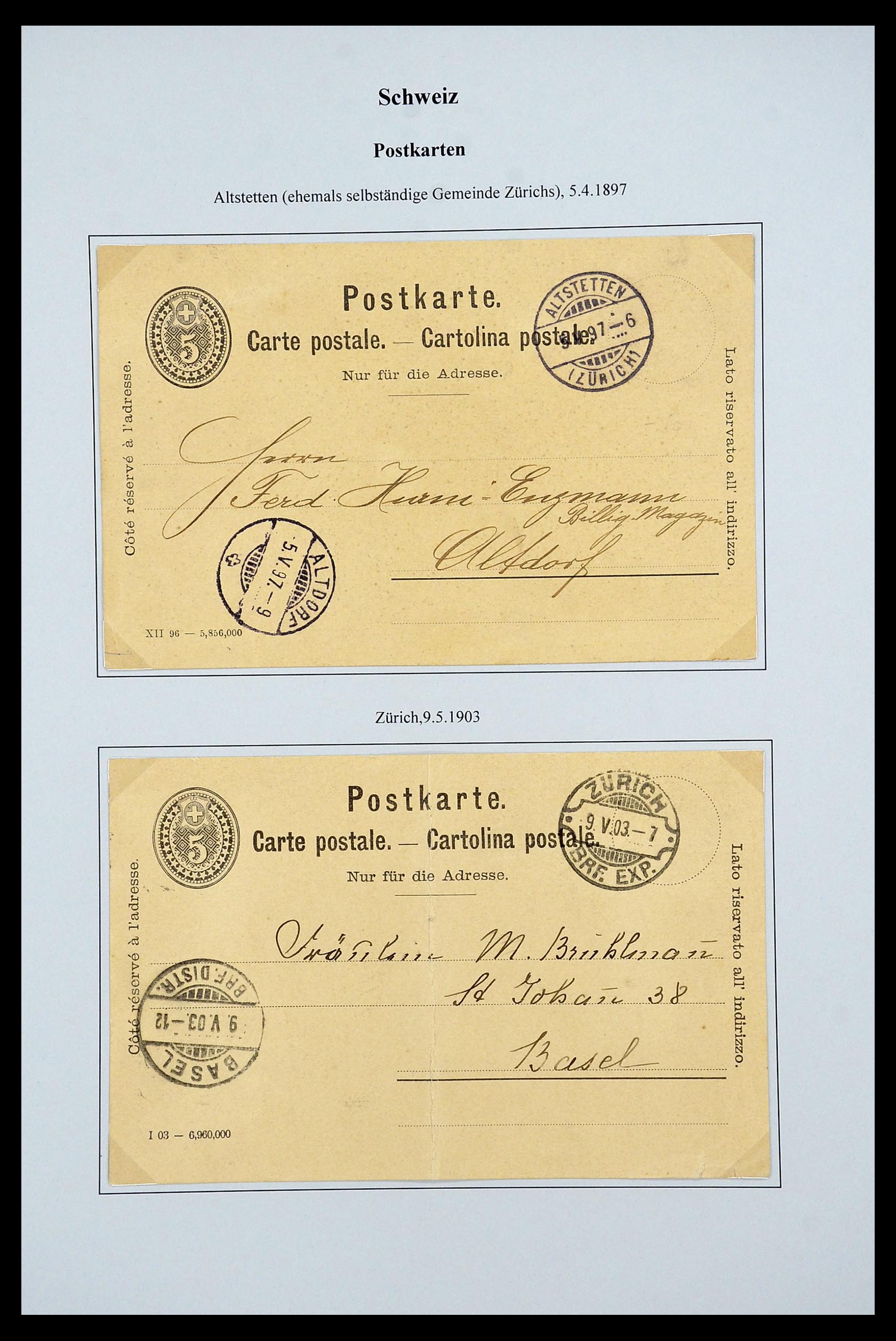 34244 023 - Stamp collection 34244 Switzerland 1822(!)-1989.