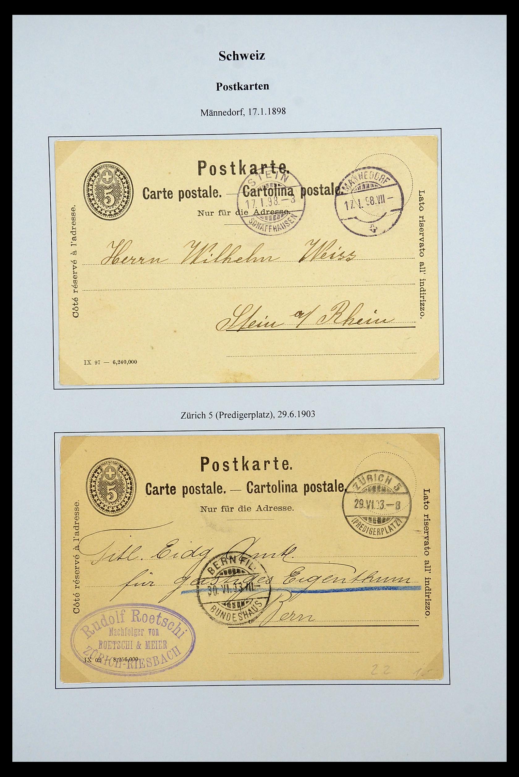 34244 024 - Postzegelverzameling 34244 Zwitserland 1822(!)-1989.