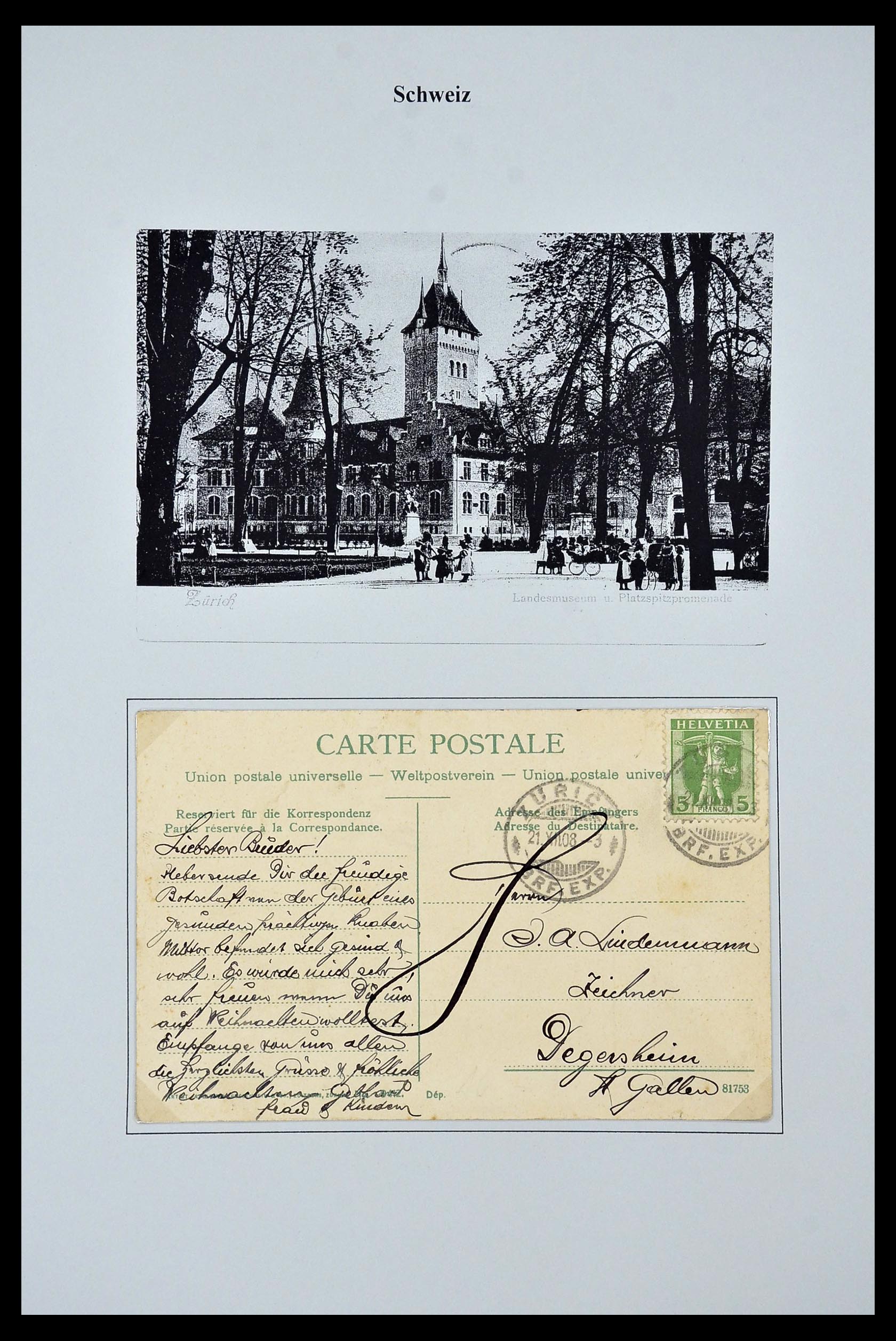 34244 041 - Postzegelverzameling 34244 Zwitserland 1822(!)-1989.