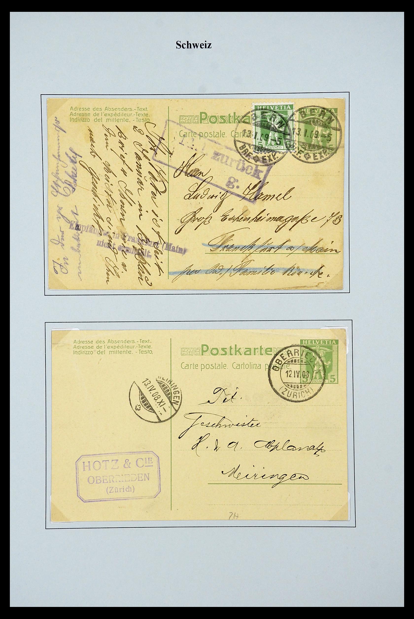 34244 043 - Postzegelverzameling 34244 Zwitserland 1822(!)-1989.