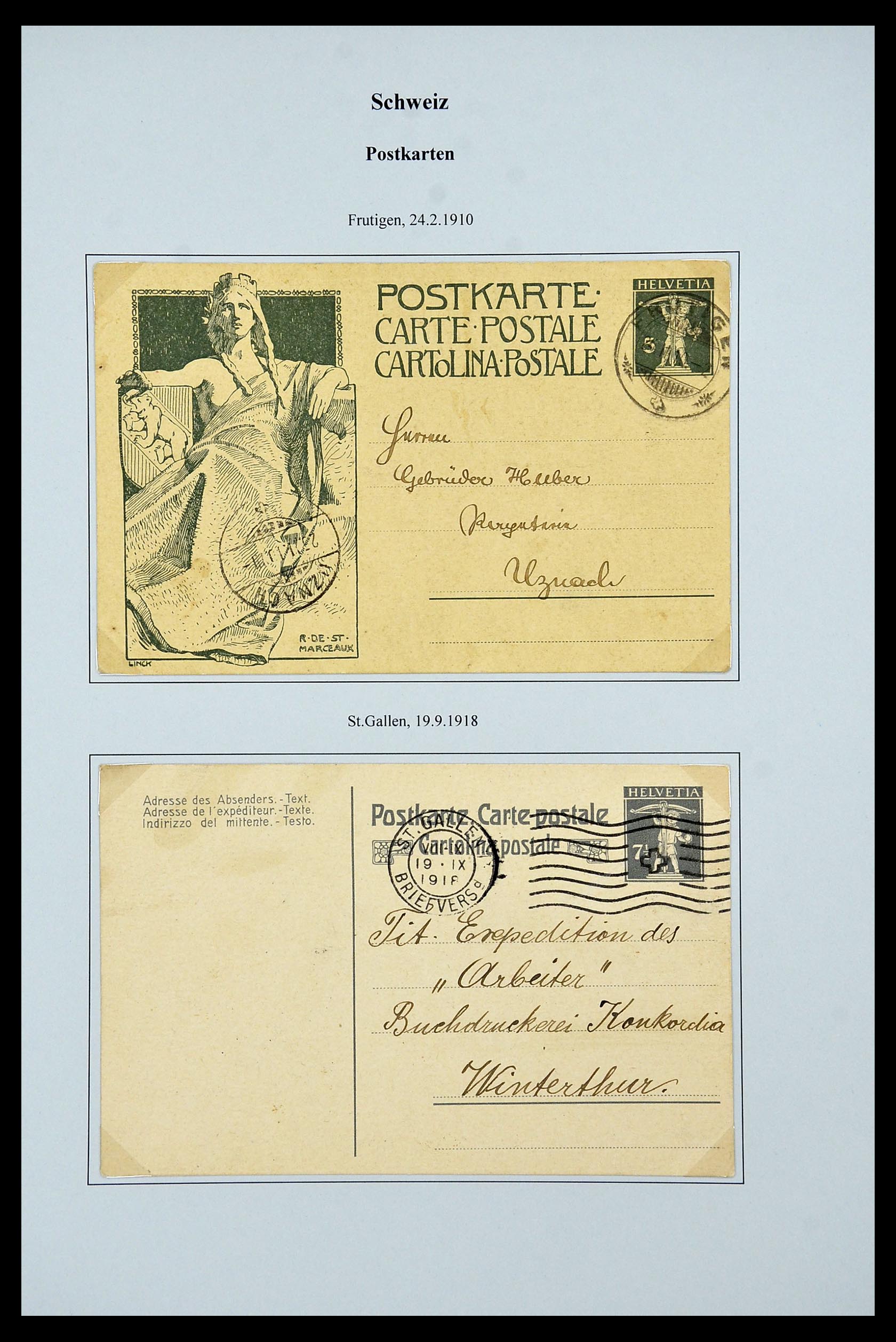 34244 056 - Postzegelverzameling 34244 Zwitserland 1822(!)-1989.