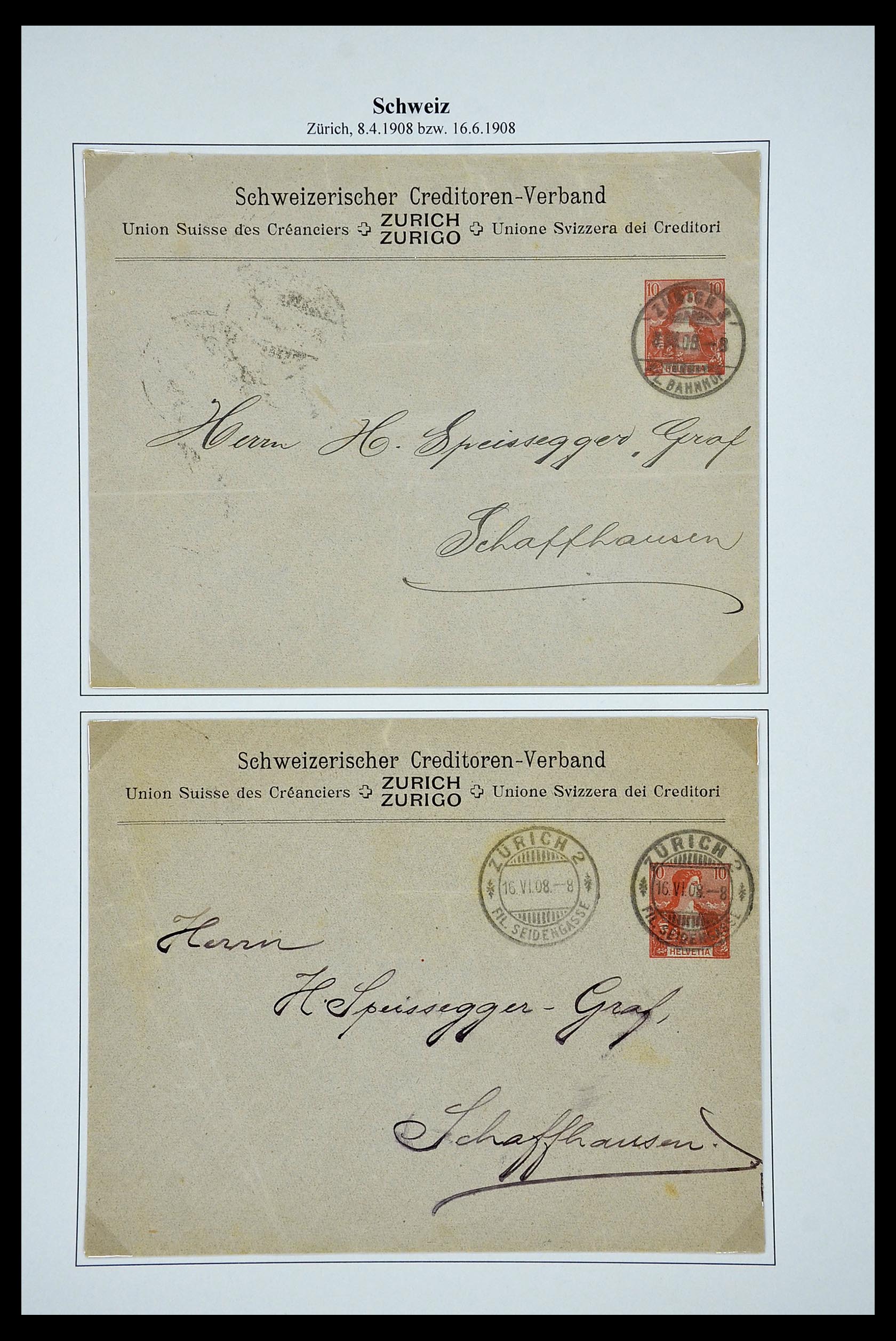 34244 060 - Postzegelverzameling 34244 Zwitserland 1822(!)-1989.