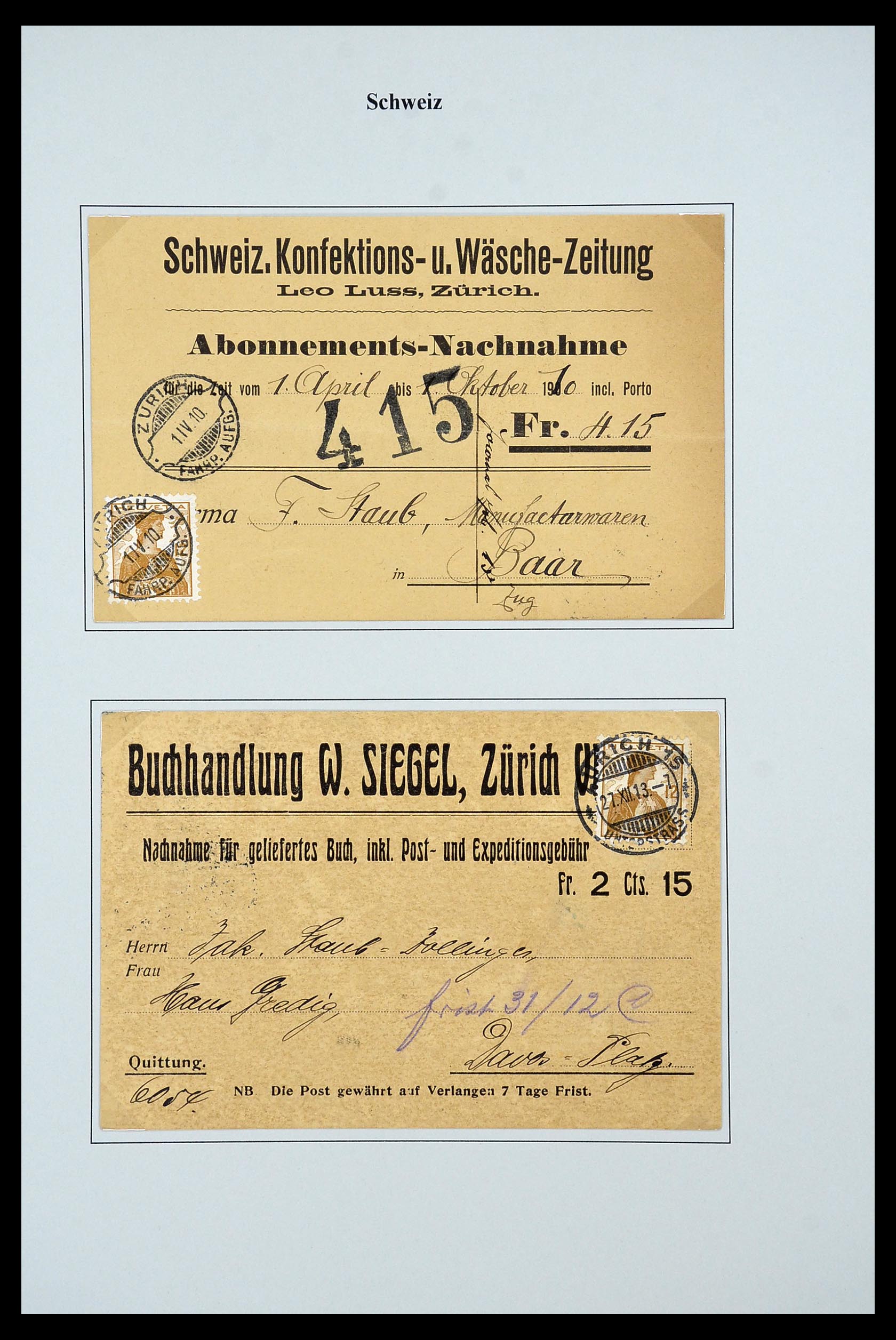 34244 061 - Postzegelverzameling 34244 Zwitserland 1822(!)-1989.