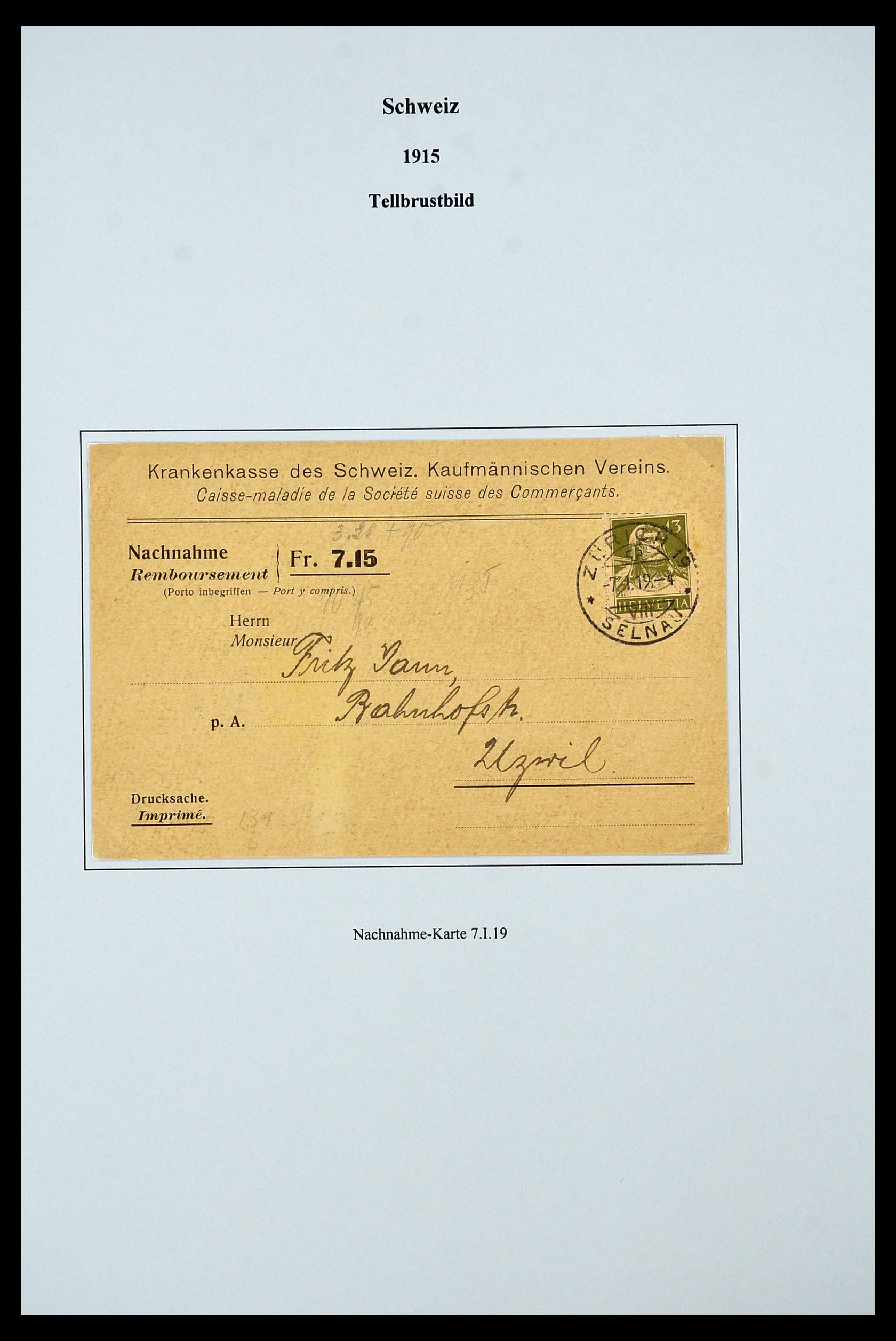 34244 068 - Postzegelverzameling 34244 Zwitserland 1822(!)-1989.